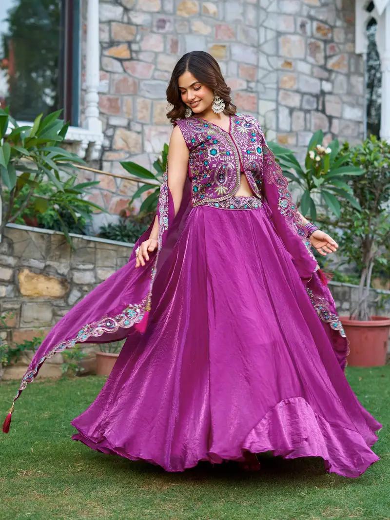 Beautiful Sharara Skirt Lahenga Outfits - Image 5 in Surat