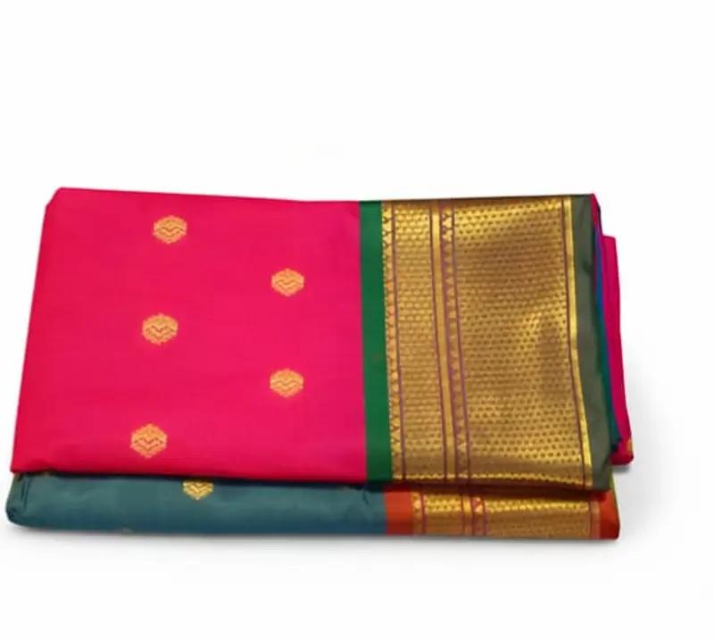 Traditional Banarasi Silk Saree with Zari Buttis and Border - Image 7 in Hyderabad