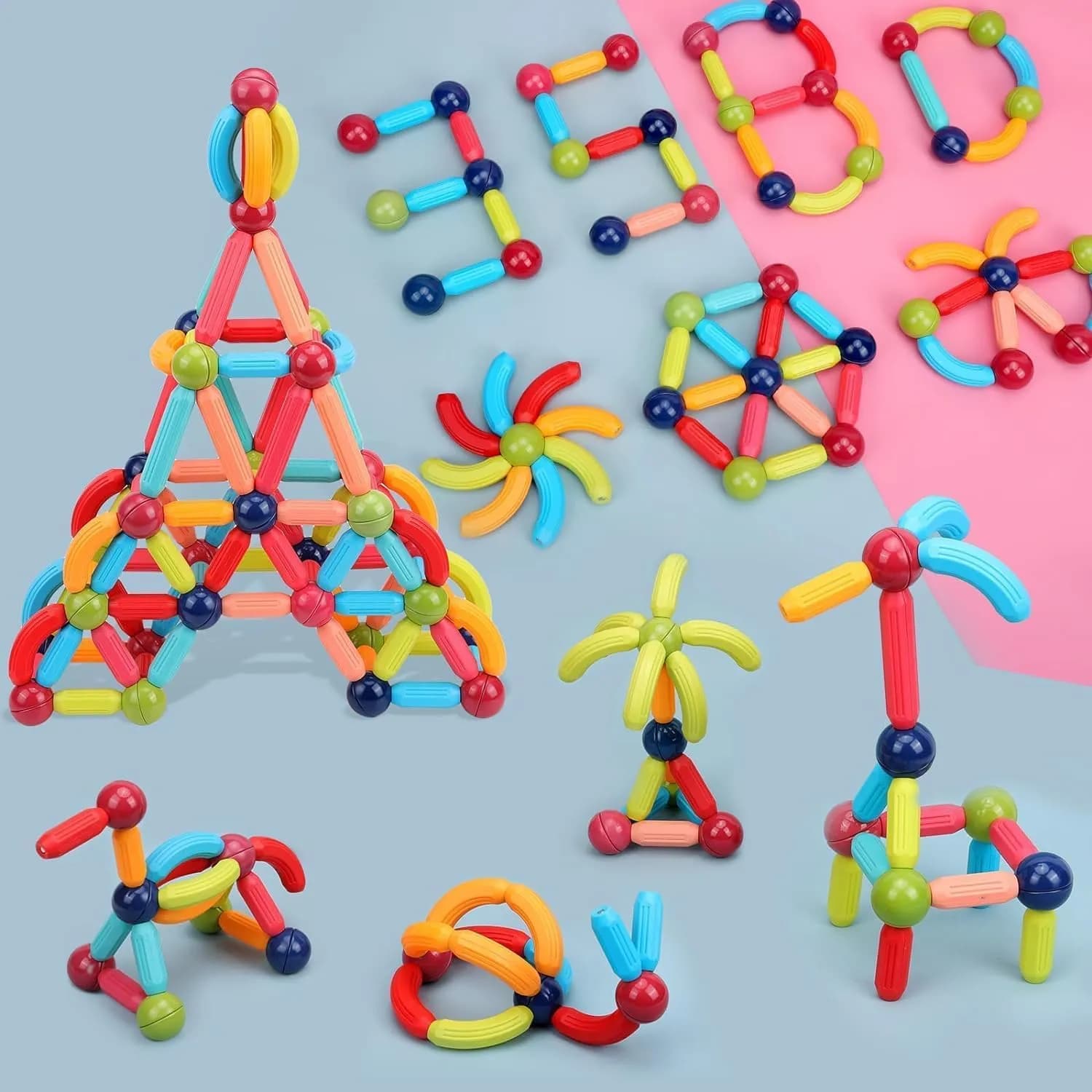 Buy 25 PCS Magnetic Sticks Blocks Gam in Vadodara | Reseller Bazzar