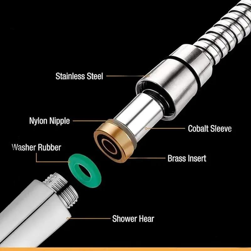 SS 304 Flexible Shower Hose Rust Resistant Bathroom Pipe - Image 14 in Surat