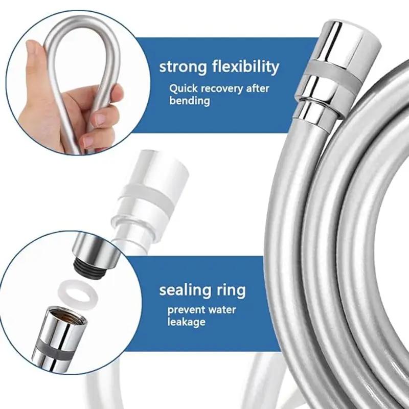 Nylon Flexible Shower Hose Smooth Durable Bathroom Pipe - Image 5 in Surat