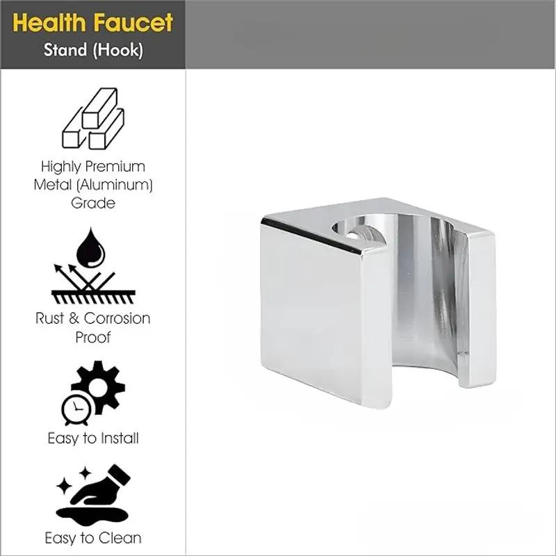 Metal Health Faucet Stand Chrome Wall Mounted Spray Holder - Image 2 in Surat