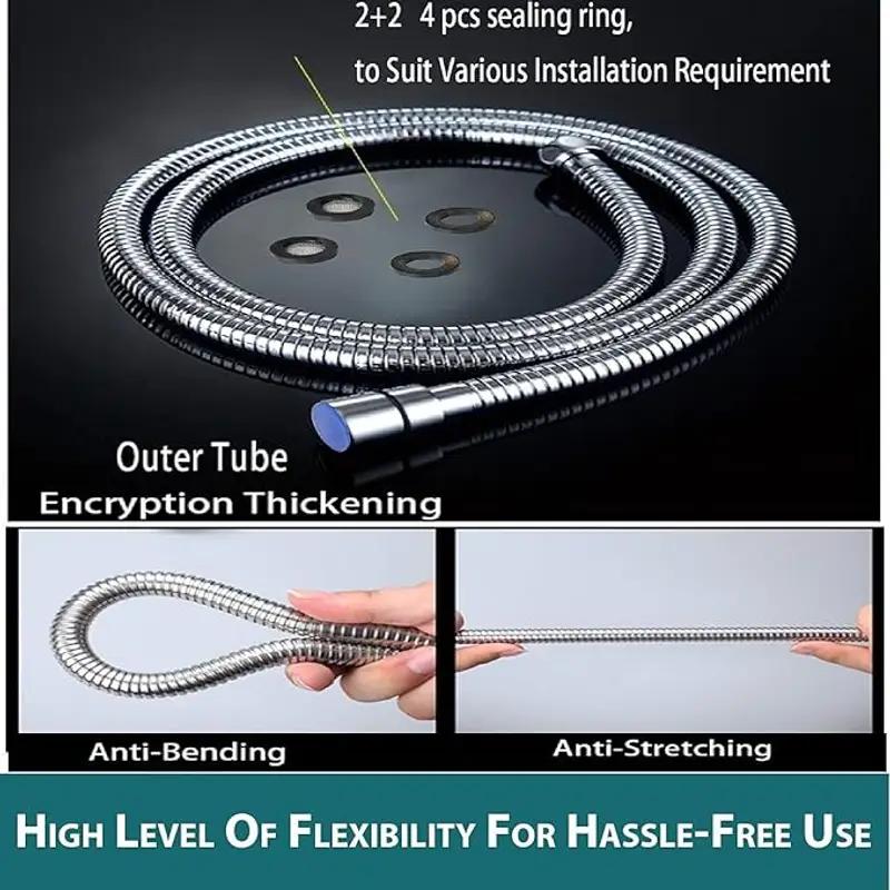 SS 304 Flexible Shower Hose Rust Resistant Bathroom Pipe - Image 20 in Surat