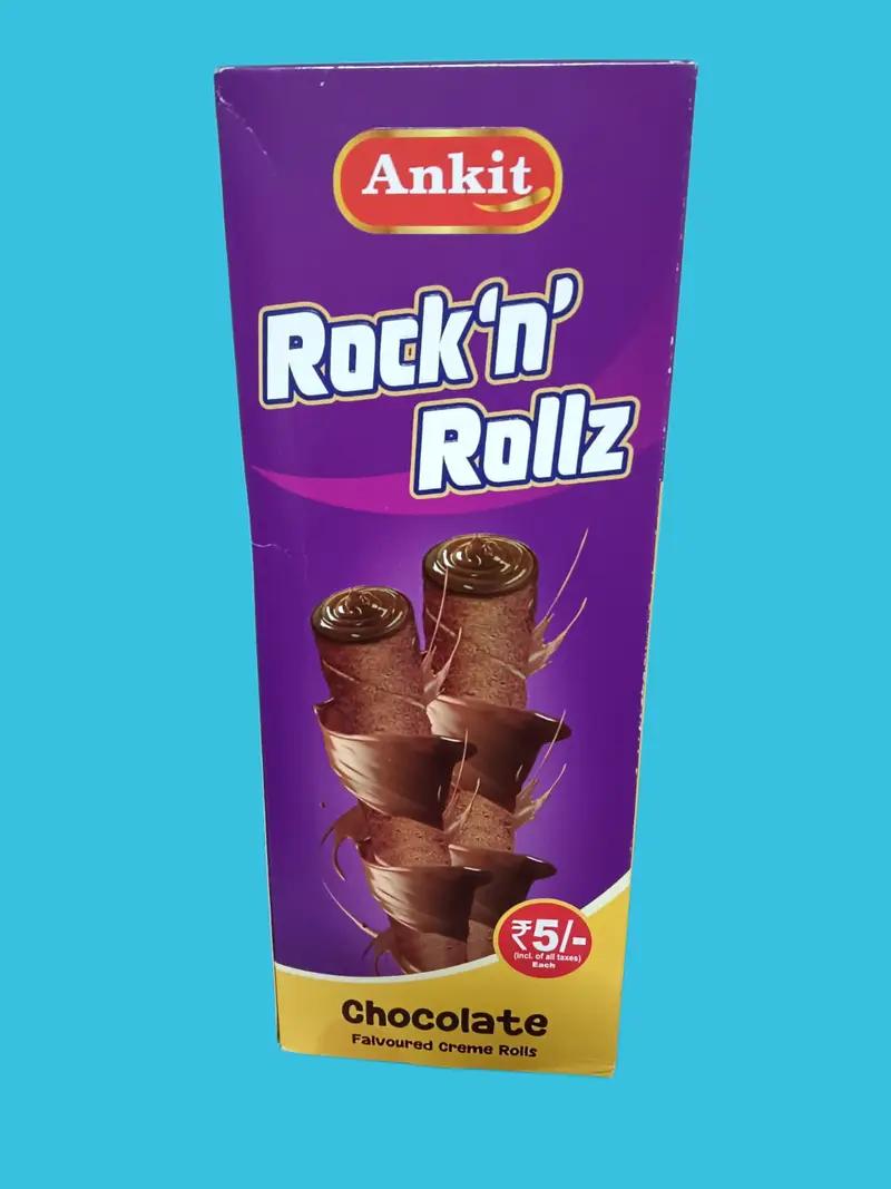 Buy Ankit RocknRollz Chocolate Wafer Rolls - Box of 30 in Hyderabad | Reseller Bazzar