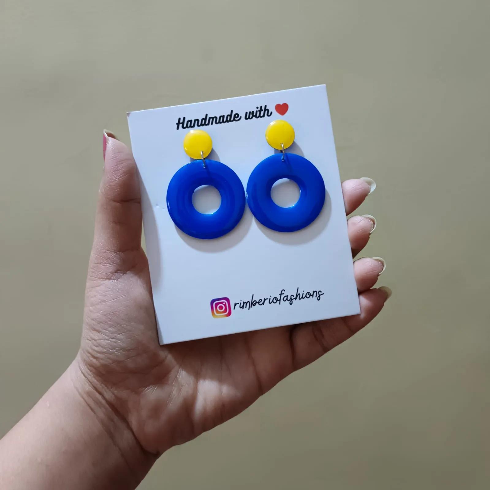 Buy Resin Solid Hoop Earrings Lightweight Statement Jewelry in Mumbai | Reseller Bazzar