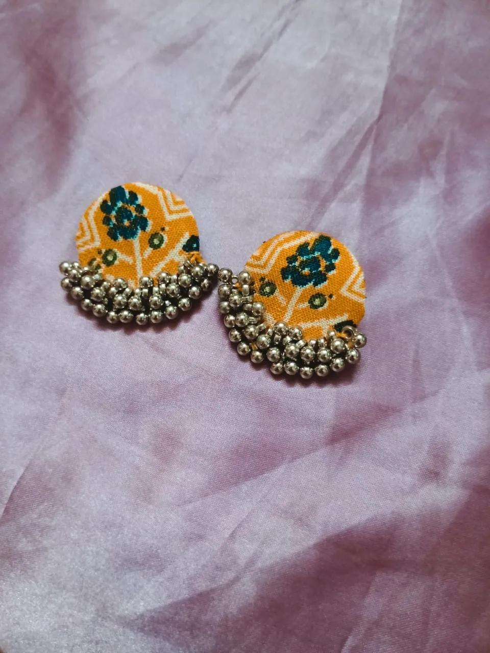 Lightweight Premium Fabric Earrings - Image 7 in Mumbai