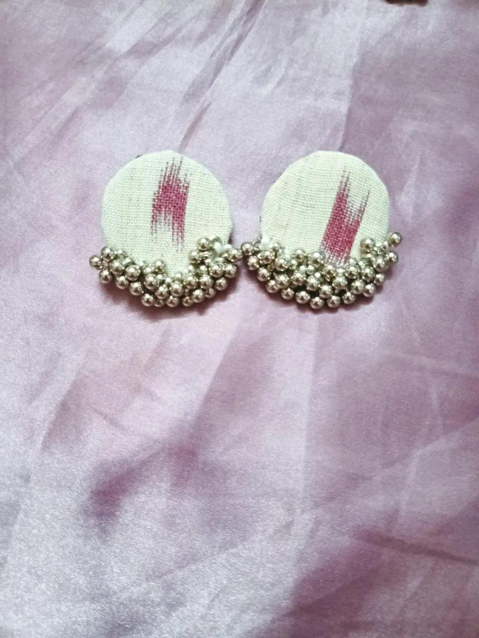 Lightweight Premium Fabric Earrings - Image 3 in Mumbai