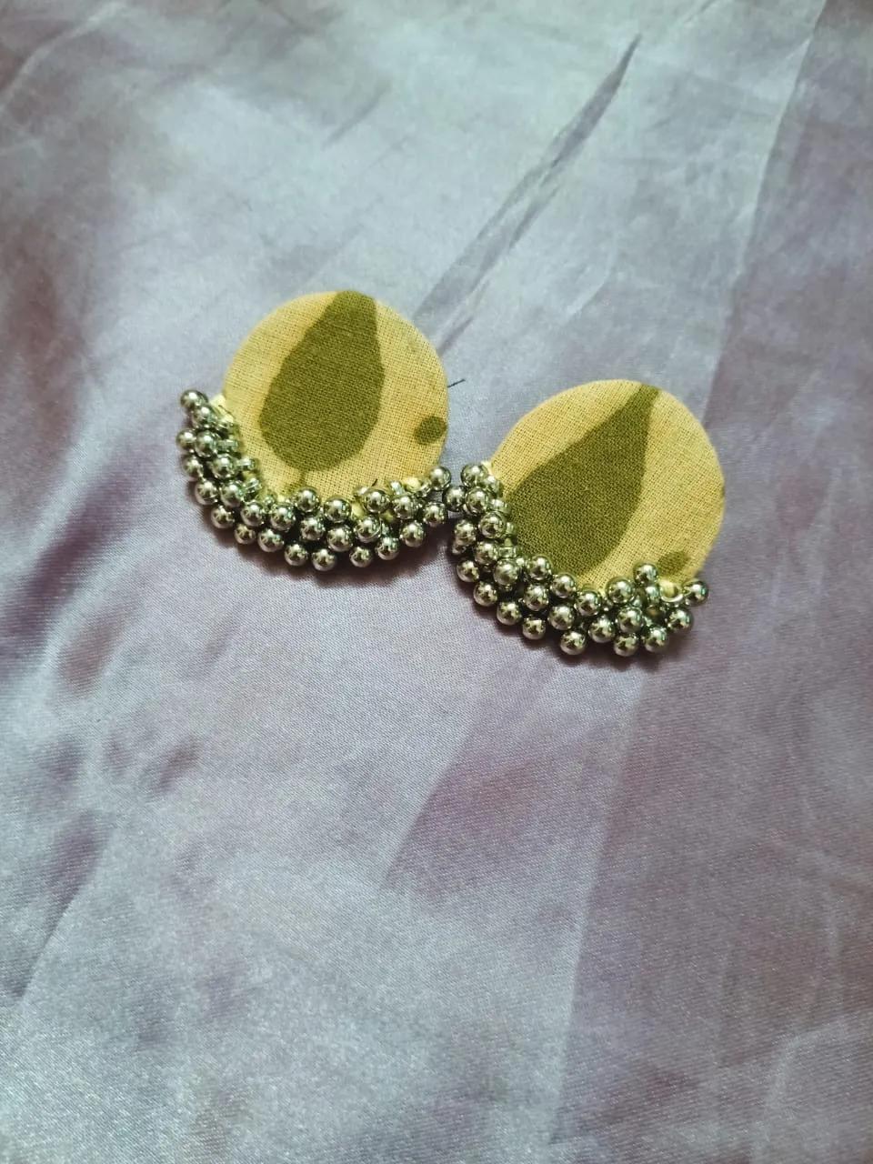Lightweight Premium Fabric Earrings - Image 8 in Mumbai