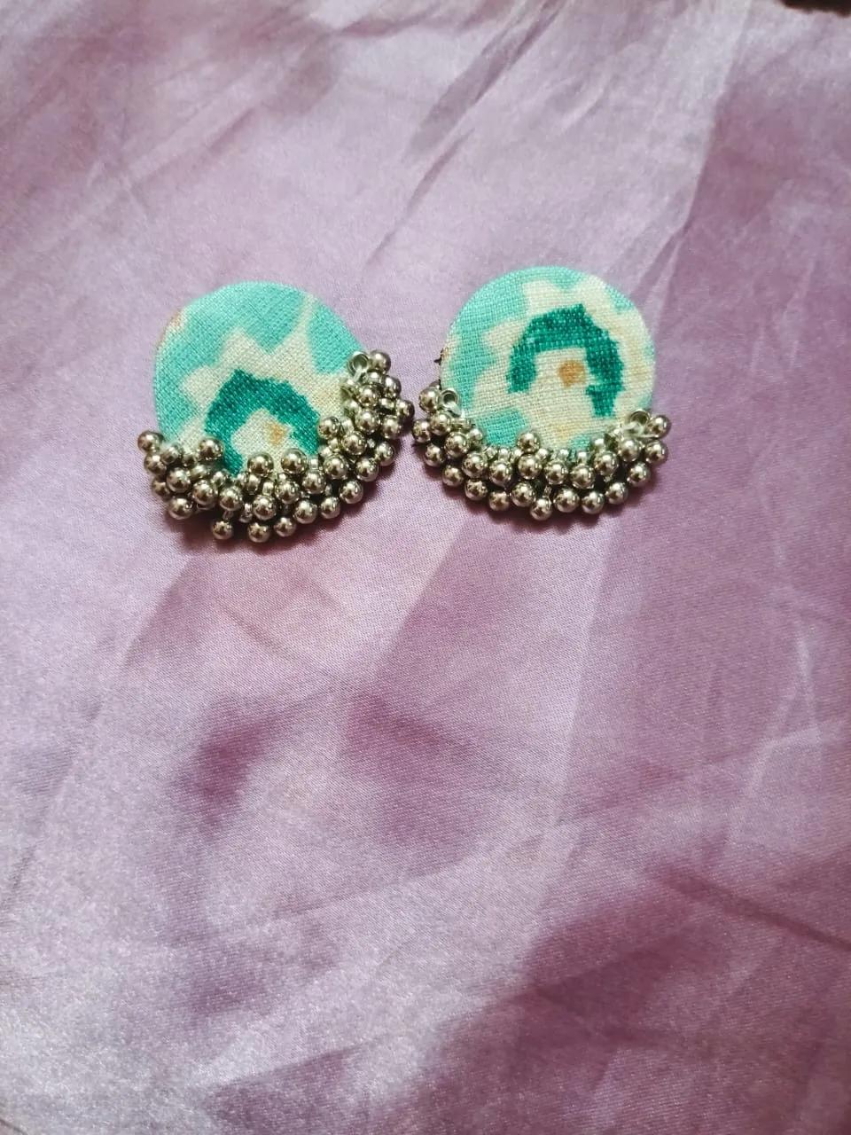 Lightweight Premium Fabric Earrings - Image 2 in Mumbai