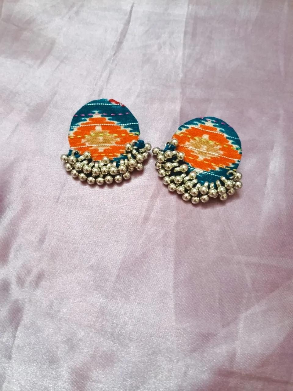Lightweight Premium Fabric Earrings - Image 5 in Mumbai