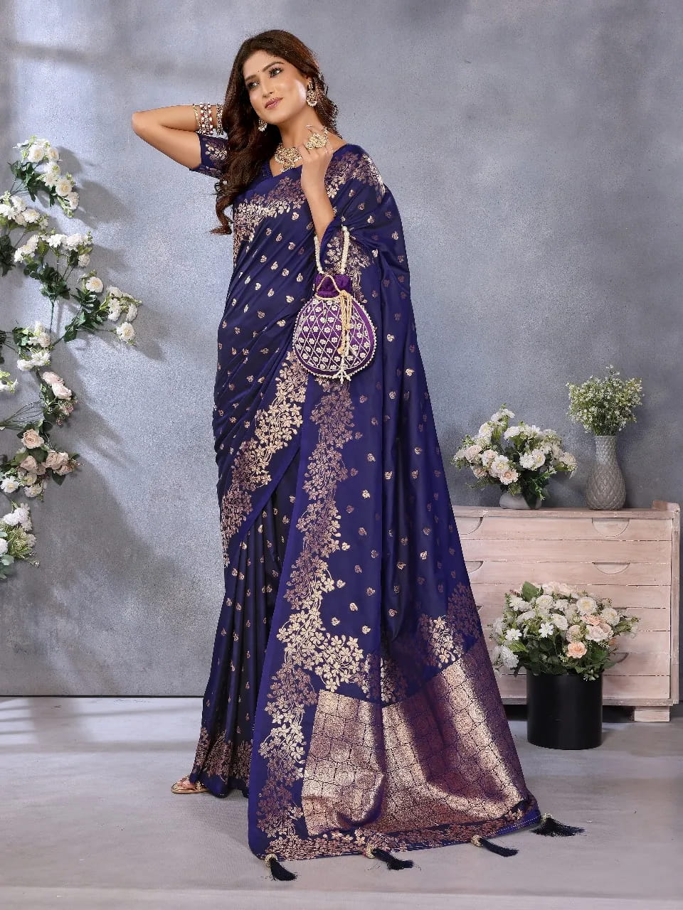Buy Banarasi silk saree in Surat - Reseller Bazzar