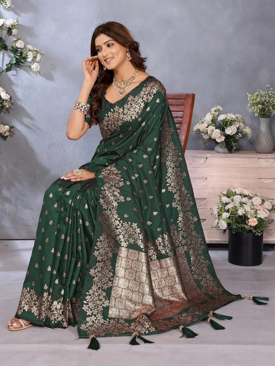 Buy Banarasi silk saree in Surat - Reseller Bazzar
