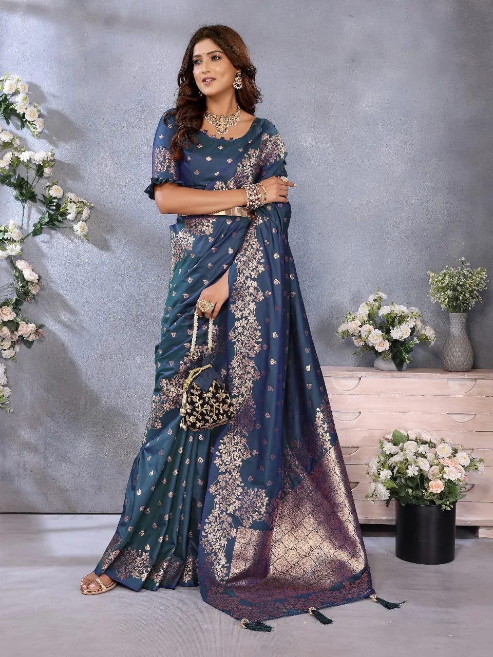 Buy Banarasi silk saree in Surat - Reseller Bazzar