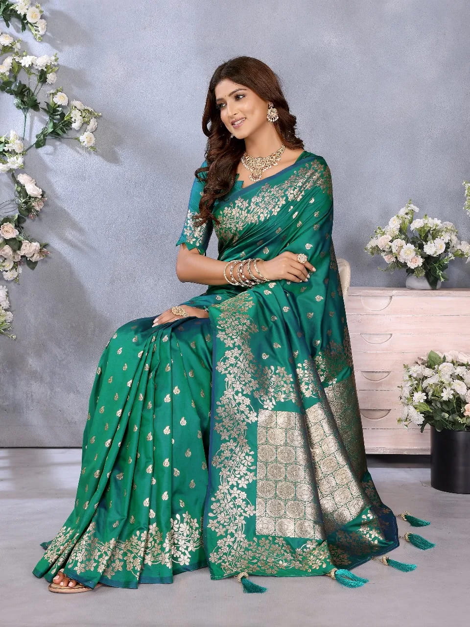 Buy Banarasi silk saree in Surat - Reseller Bazzar