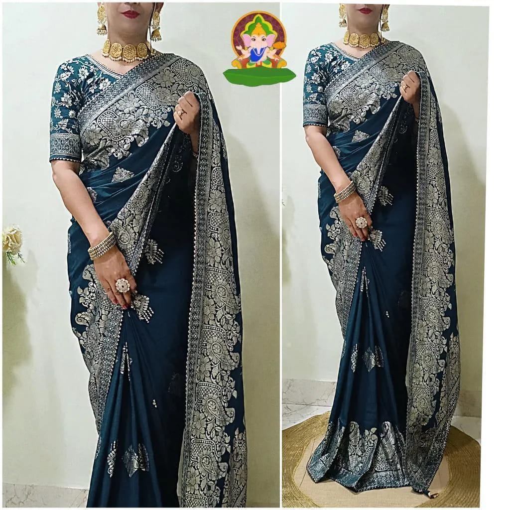 Buy Pure viscose Dolla Silk Saree in Surat - Reseller Bazzar