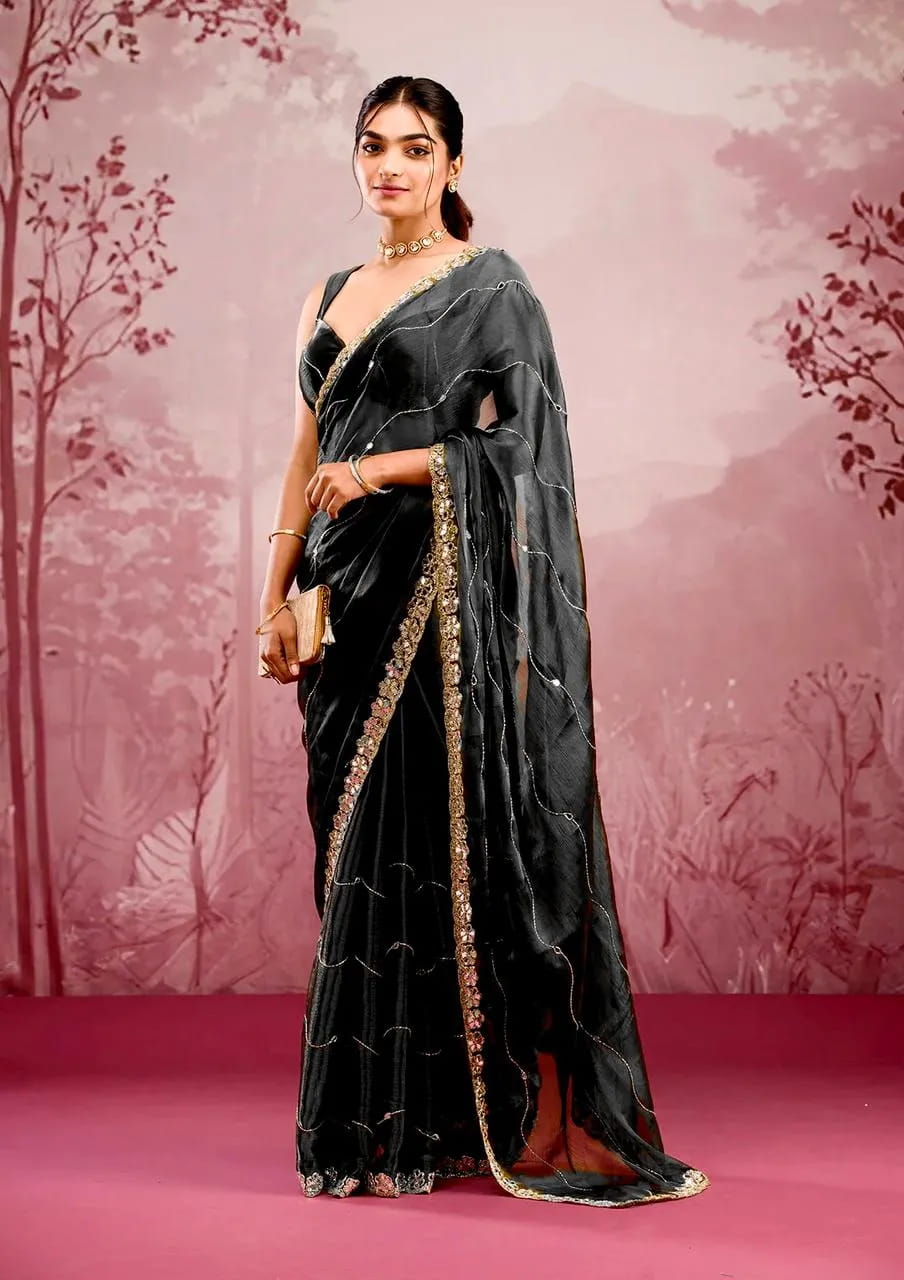 Buy Beautiful Party Wear Premium Saree in Surat - Reseller Bazzar