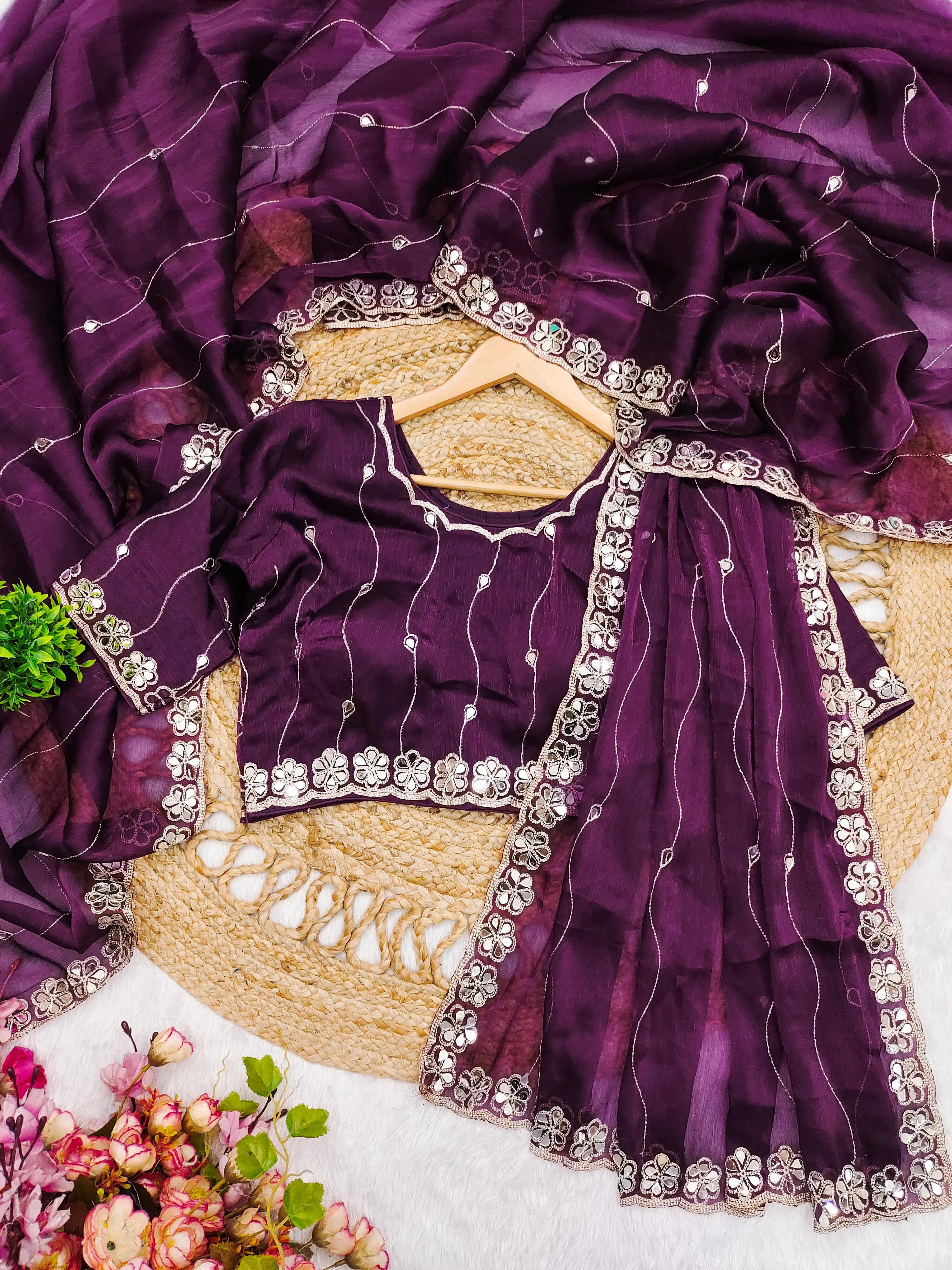 Buy Beautiful Party Wear Premium Saree in Surat - Reseller Bazzar