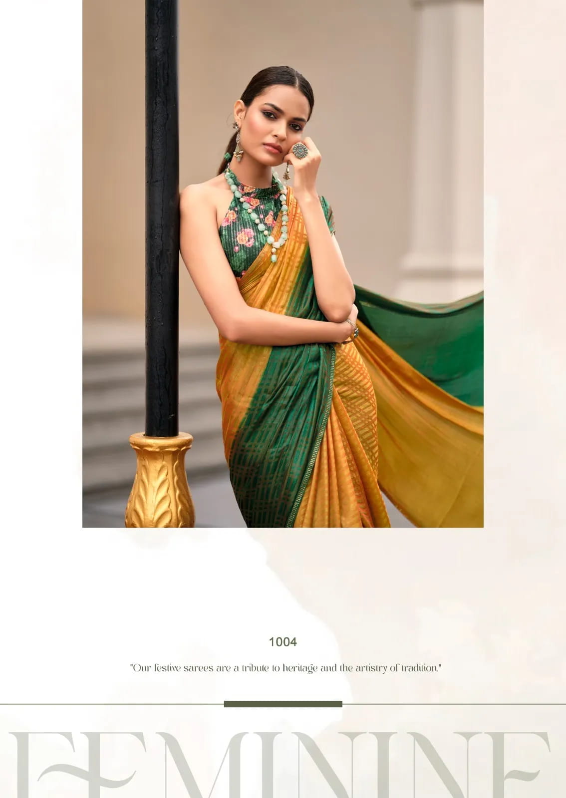 Buy New Satin Silk Premium Saree in Surat - Reseller Bazzar