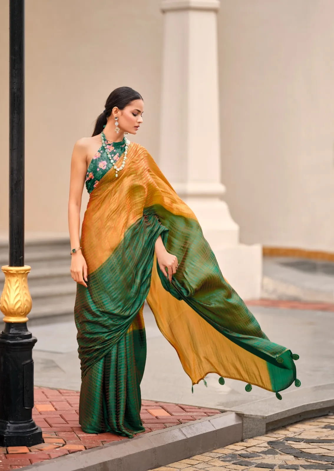Buy New Satin Silk Premium Saree in Surat - Reseller Bazzar