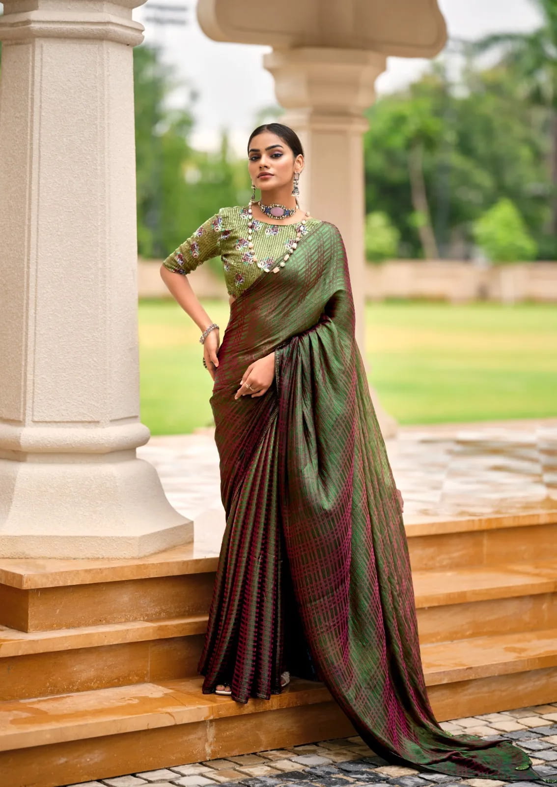 Buy New Satin Silk Premium Saree in Surat - Reseller Bazzar