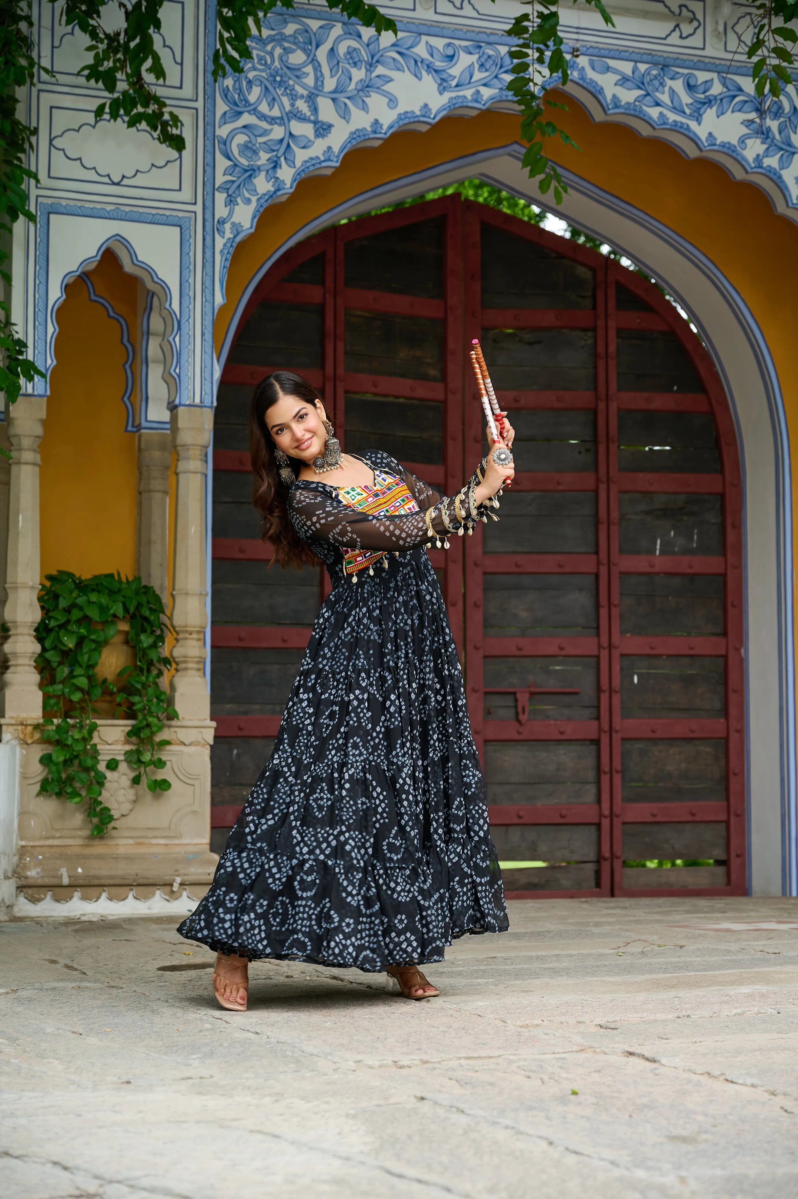 Bandhani Print Work Navratri outfits in Surat