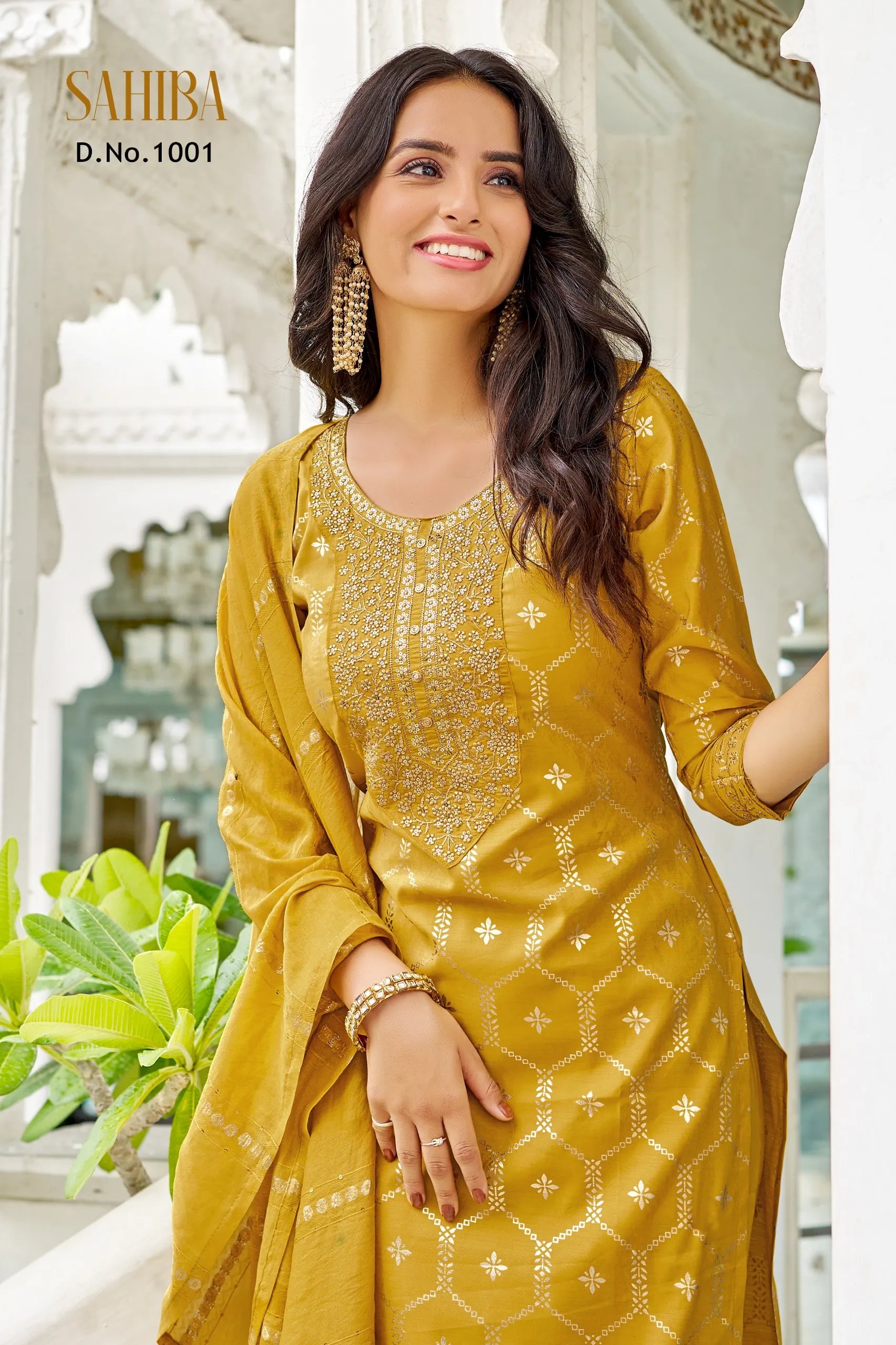 Sahiba Designer Salwar Suit with Embroidered Kurti & Dupatta in Surat
