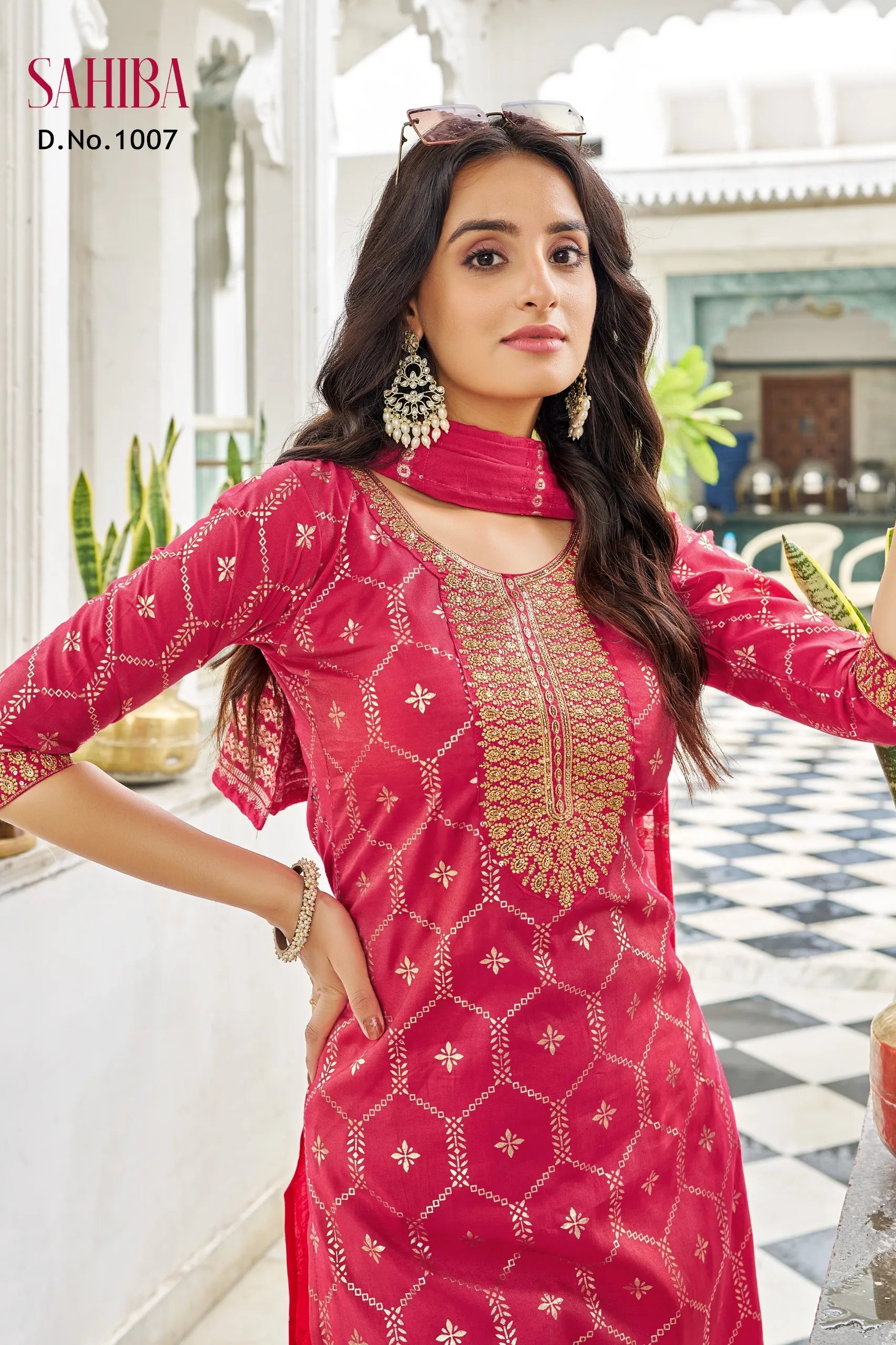 Sahiba Designer Salwar Suit with Embroidered Kurti & Dupatta in Surat