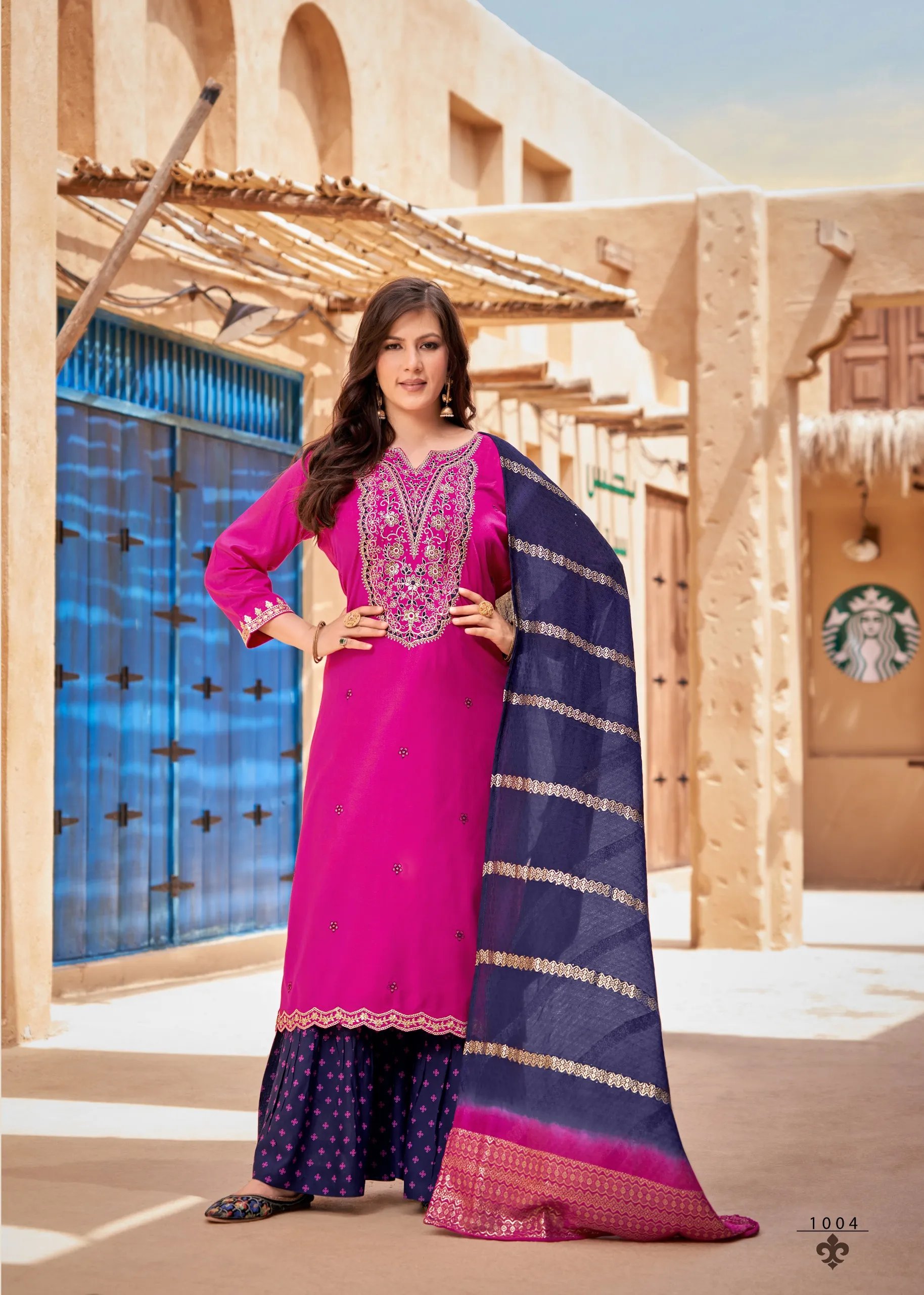 Rang Rasiya Rayon Salwar Suit with Embroidered Sharara in Surat