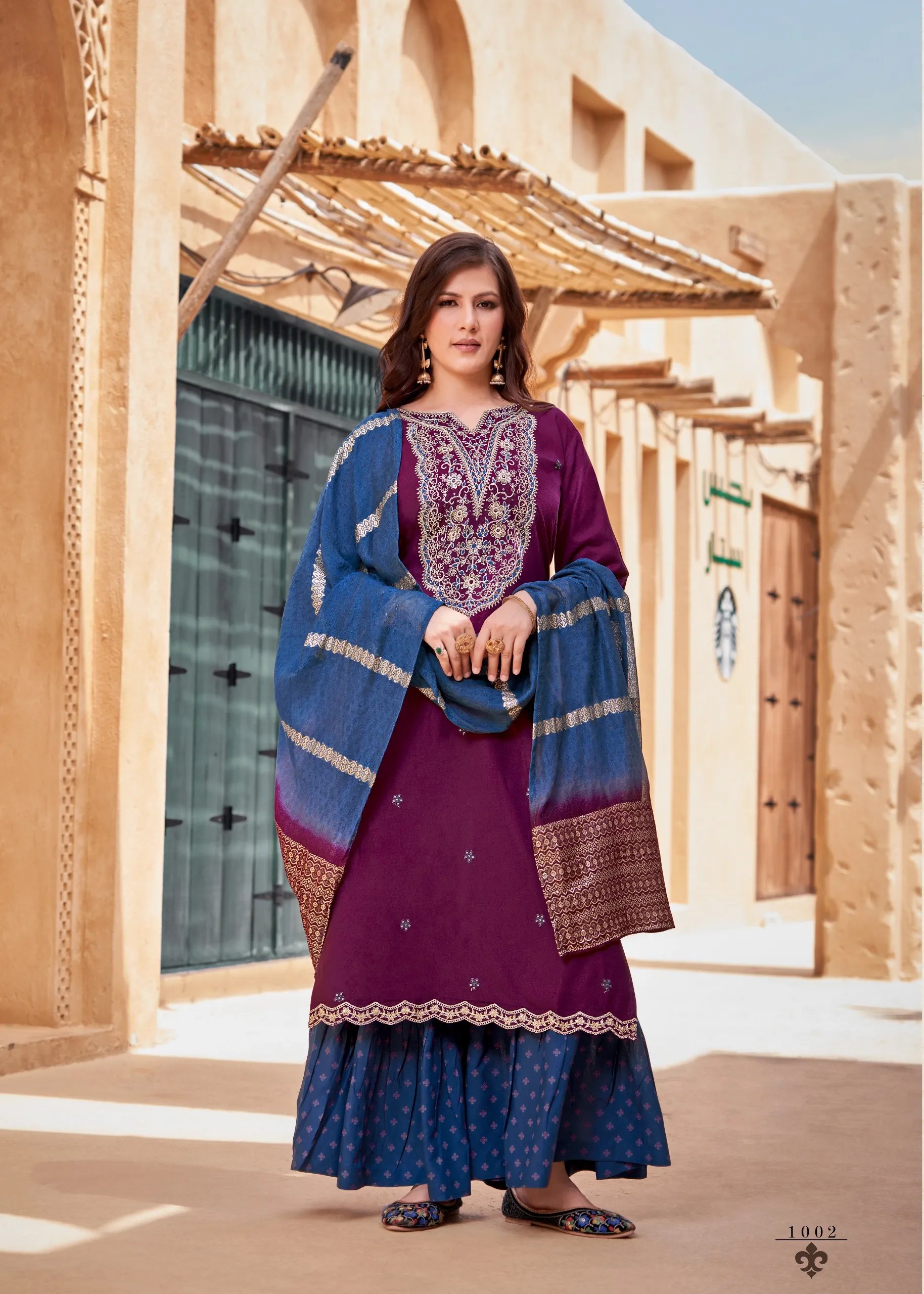 Rang Rasiya Rayon Salwar Suit with Embroidered Sharara in Surat