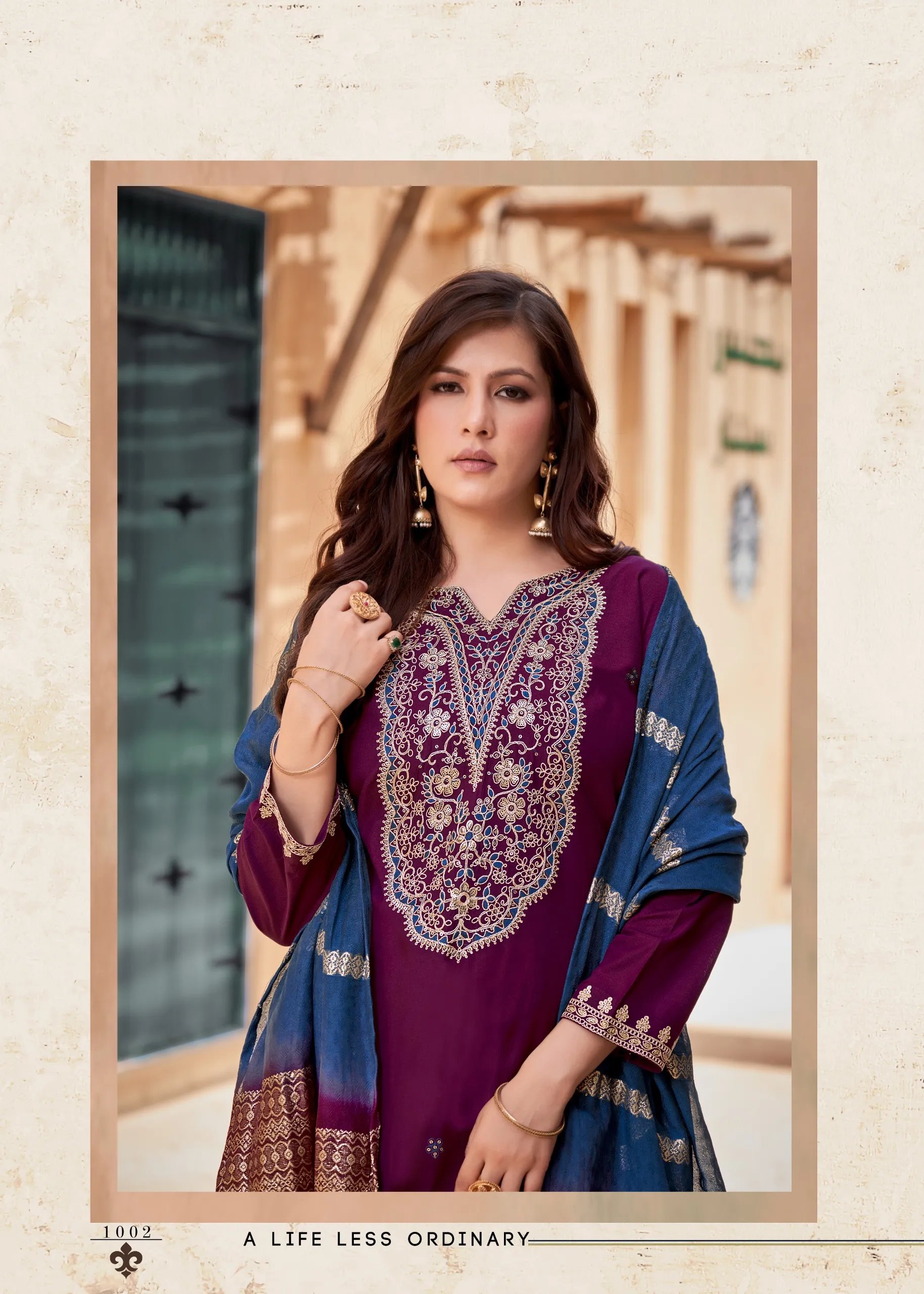 Rang Rasiya Rayon Salwar Suit with Embroidered Sharara in Surat