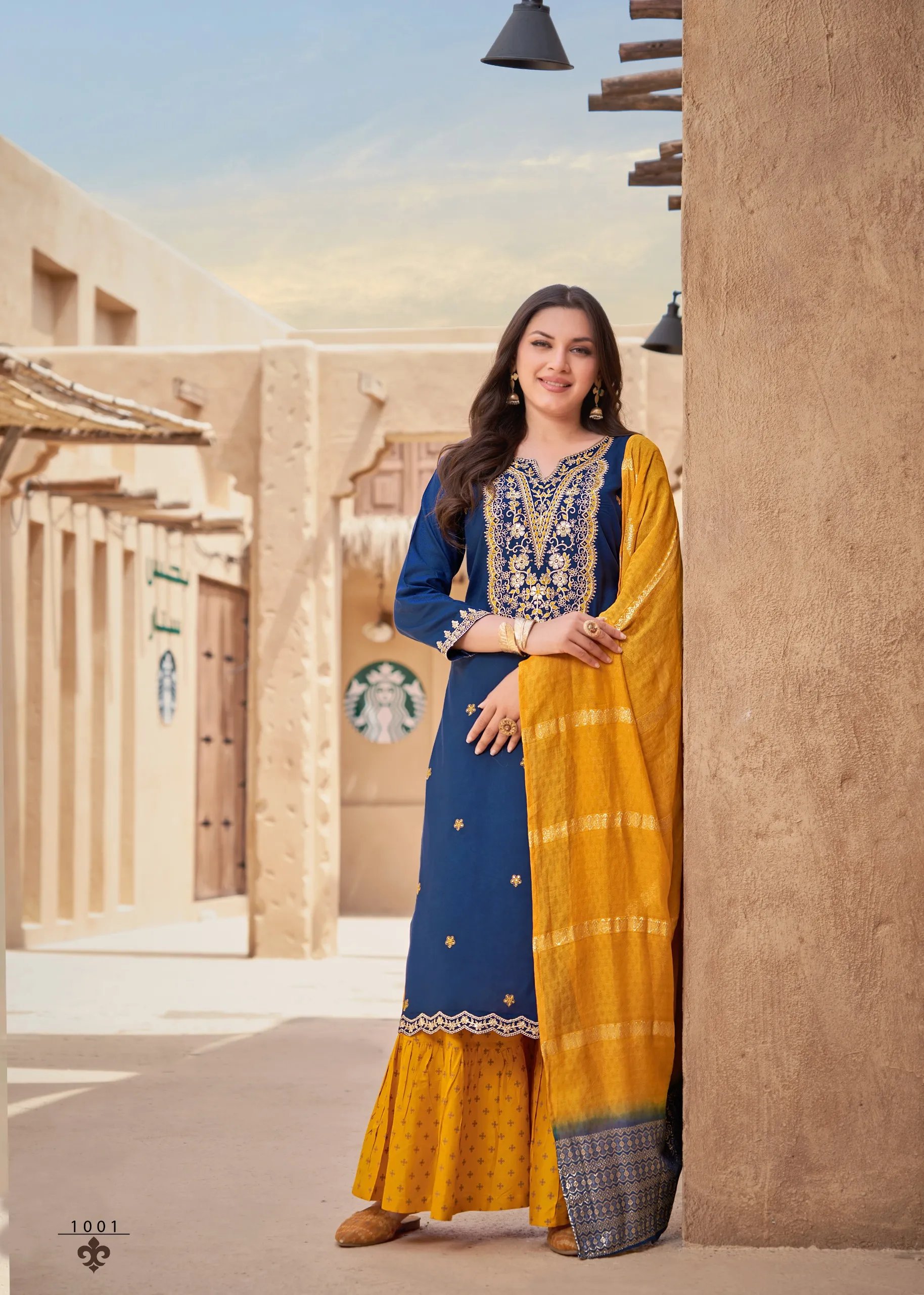 Rang Rasiya Rayon Salwar Suit with Embroidered Sharara in Surat