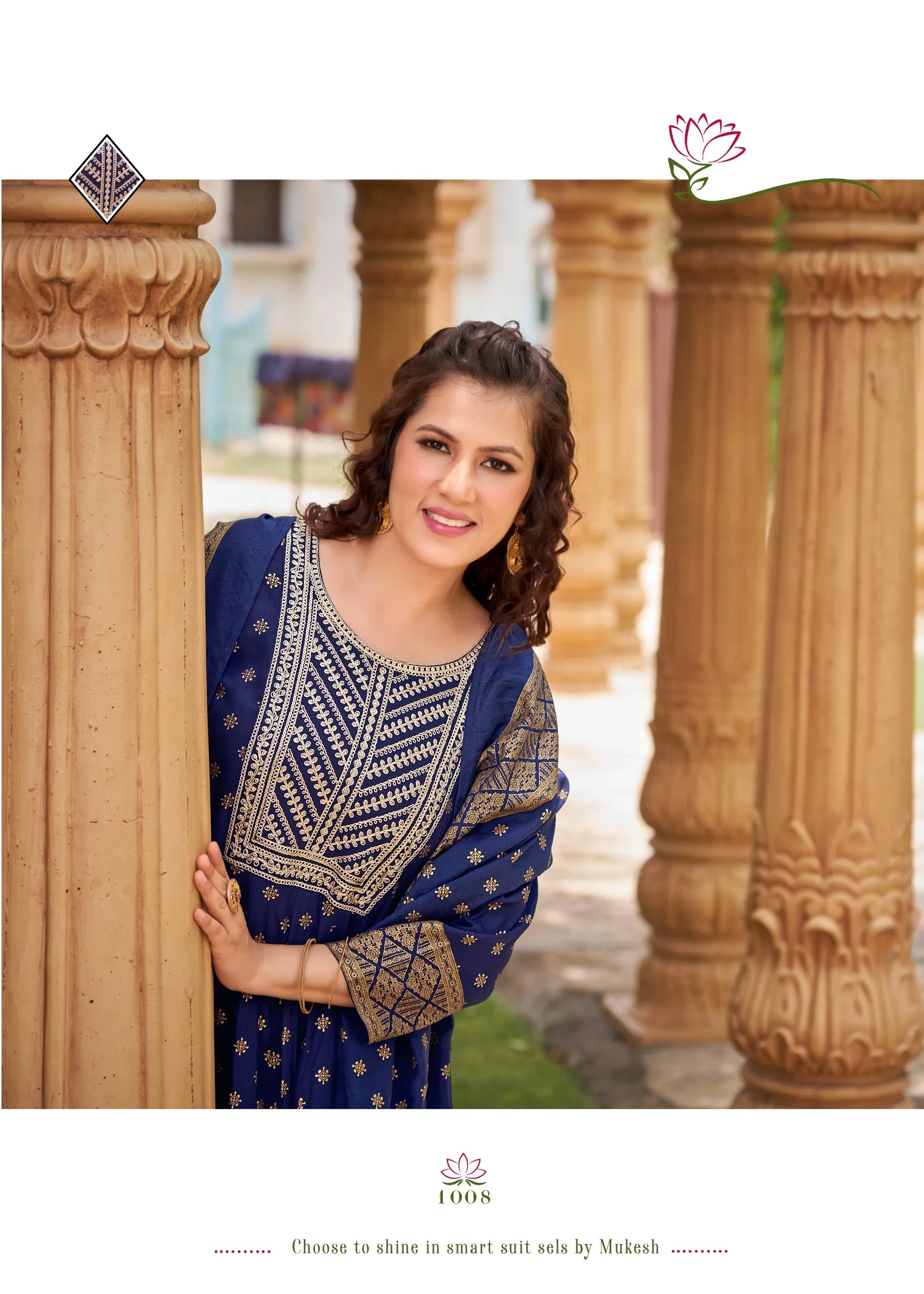 Gauri Rayon Salwar Suit with Heavy Embroidery & Foil Print in Surat