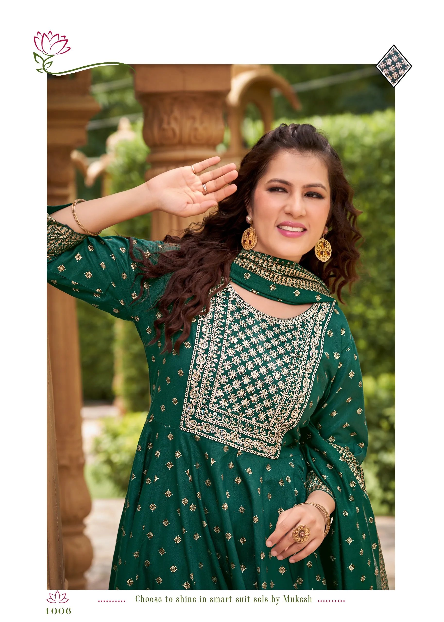 Gauri Rayon Salwar Suit with Heavy Embroidery & Foil Print in Surat