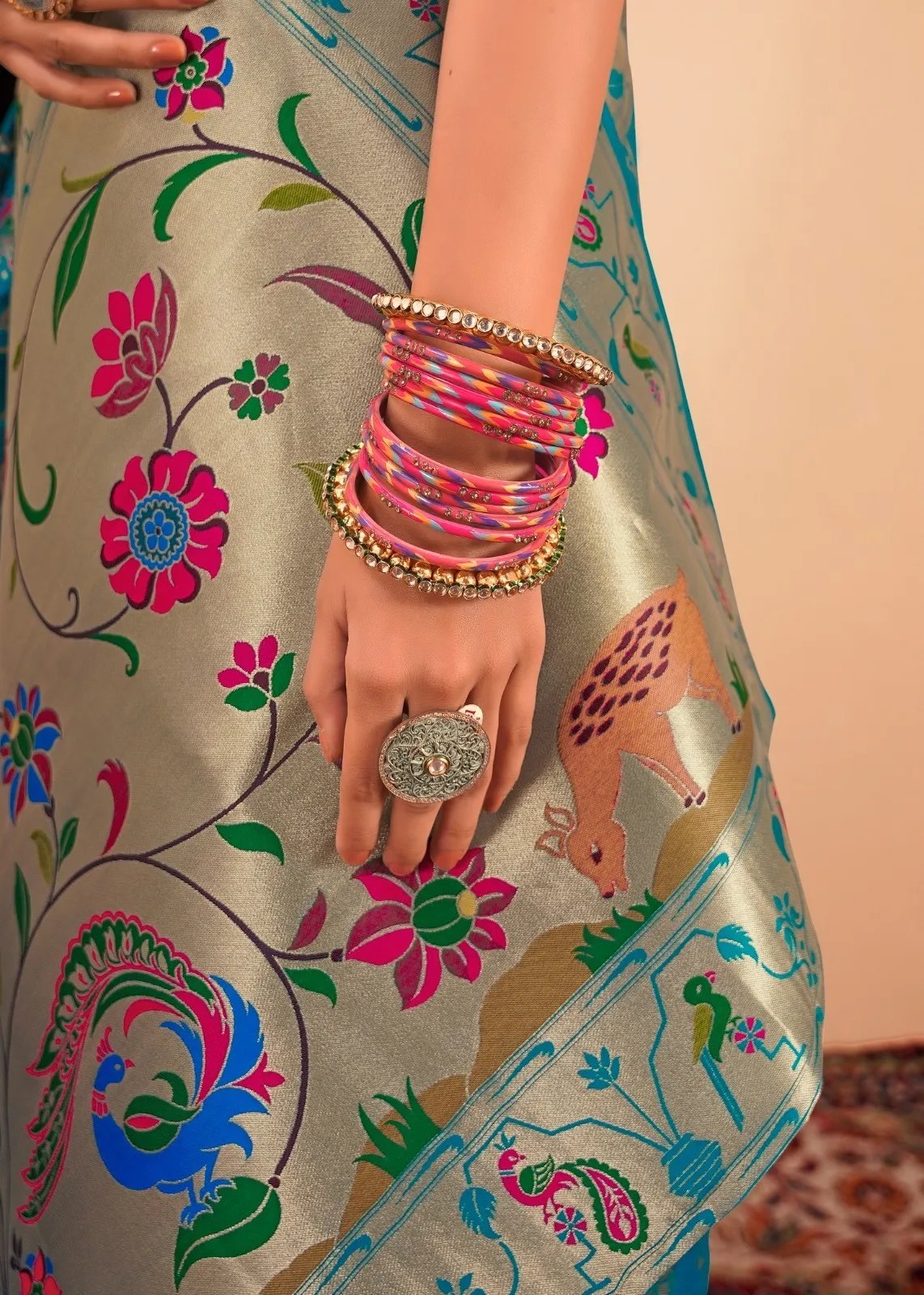 Paithani Silk Saree with Traditional Weave for Festive Wear in Surat