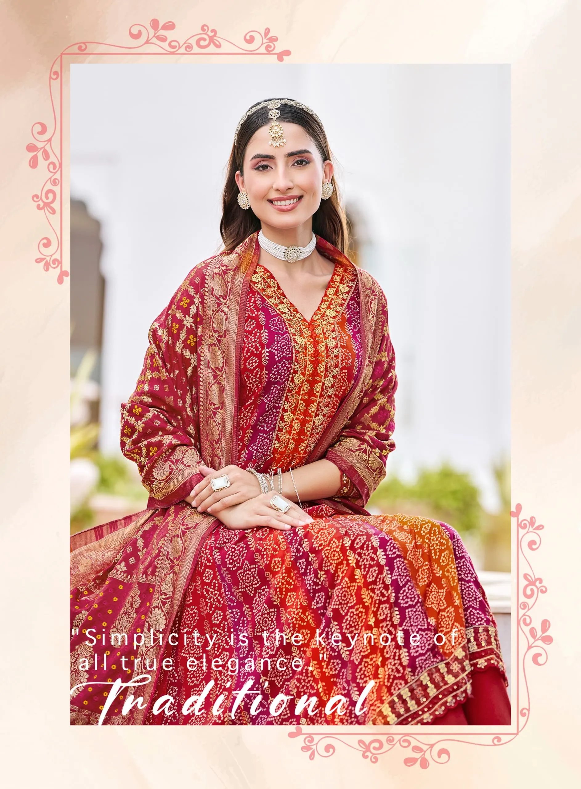 Pure Cotton Anarkali Gown Set with Pant and Dupatta in Surat