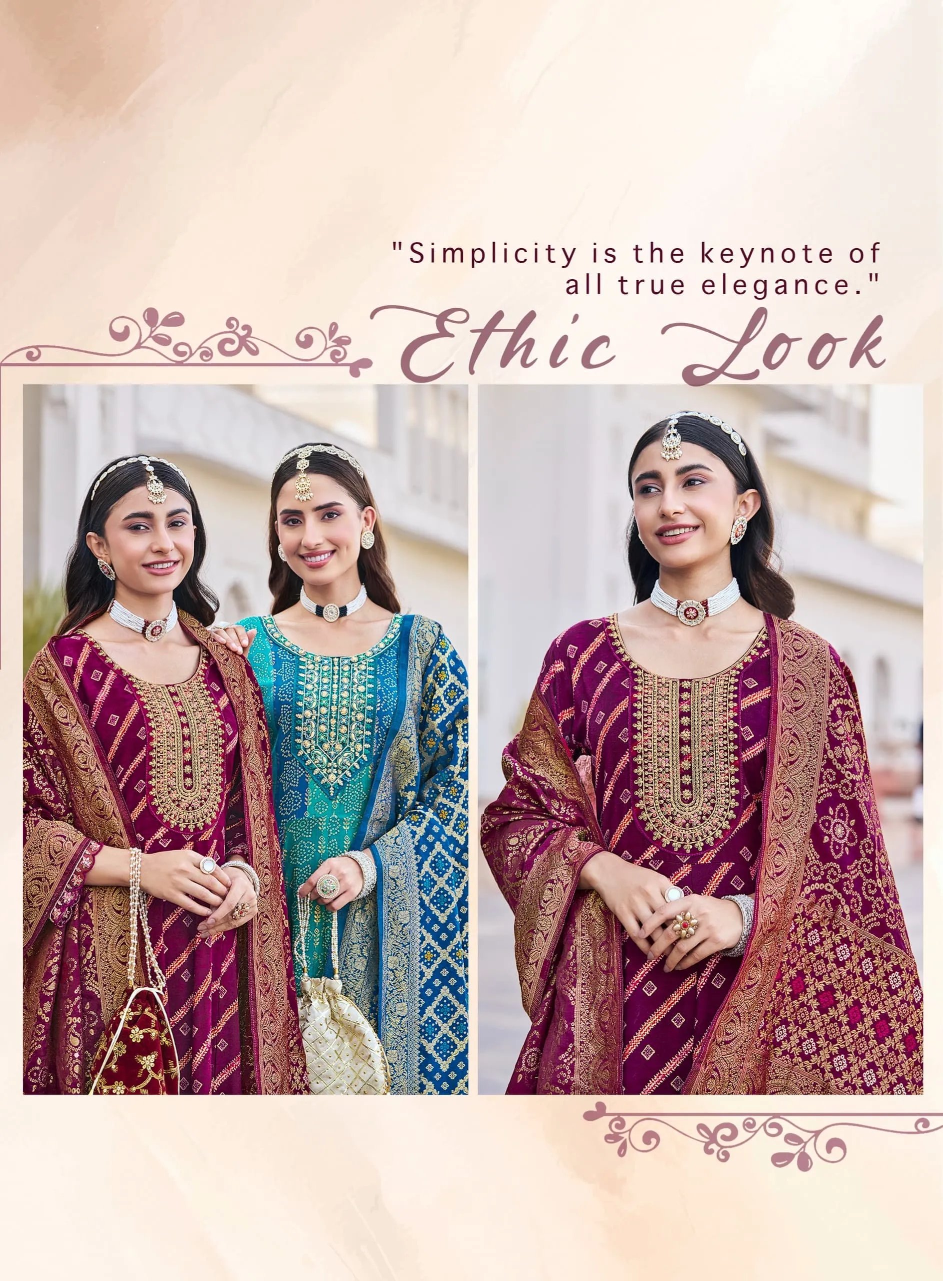Pure Cotton Anarkali Gown Set with Pant and Dupatta in Surat