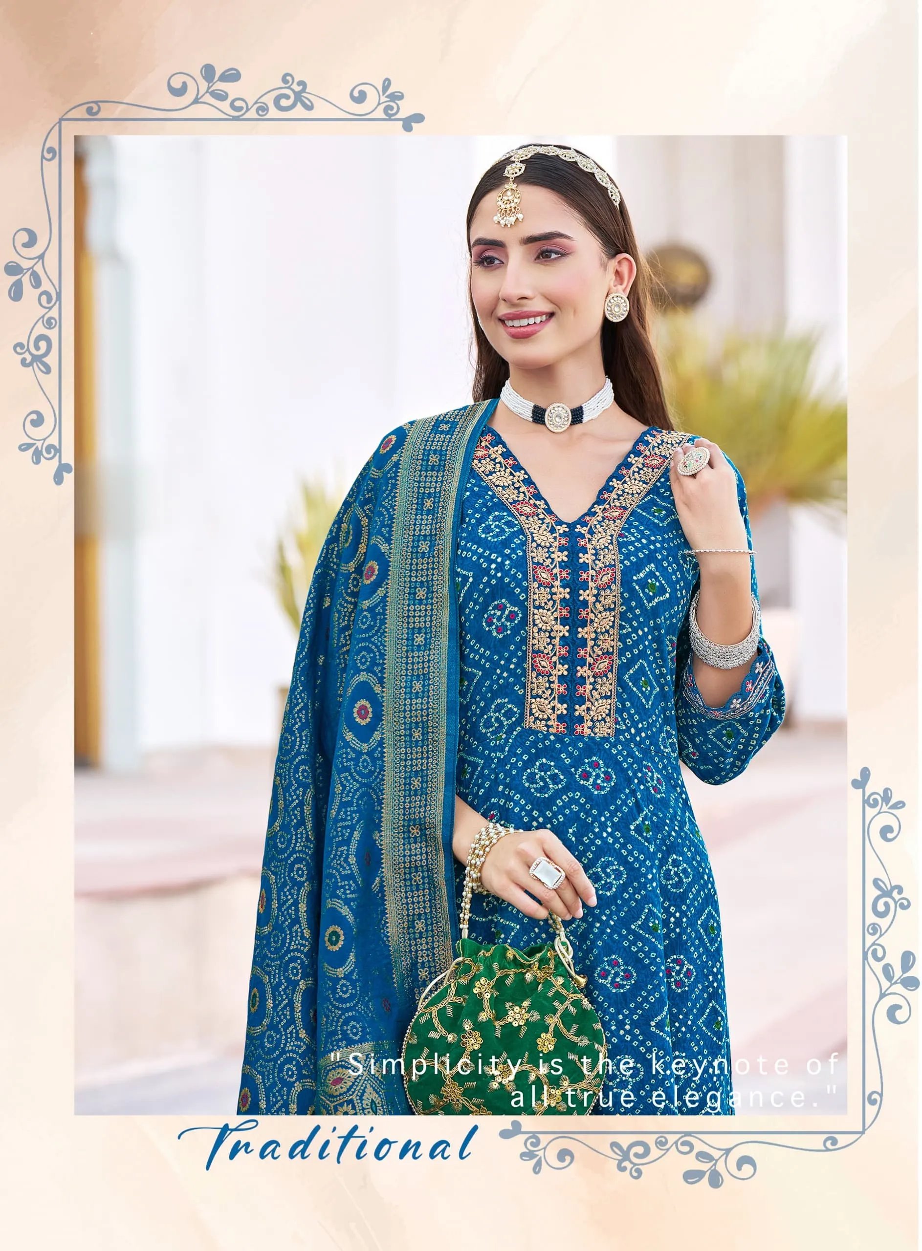 Pure Cotton Anarkali Gown Set with Pant and Dupatta in Surat