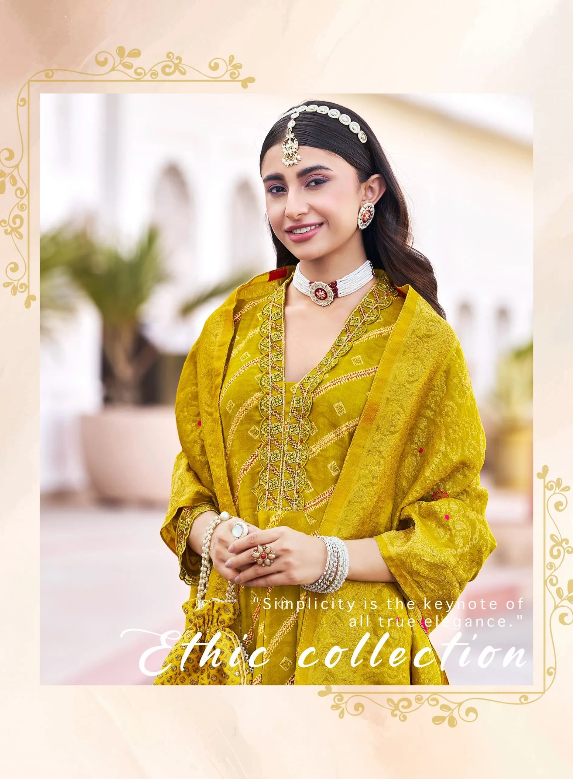 Pure Cotton Anarkali Gown Set with Pant and Dupatta in Surat