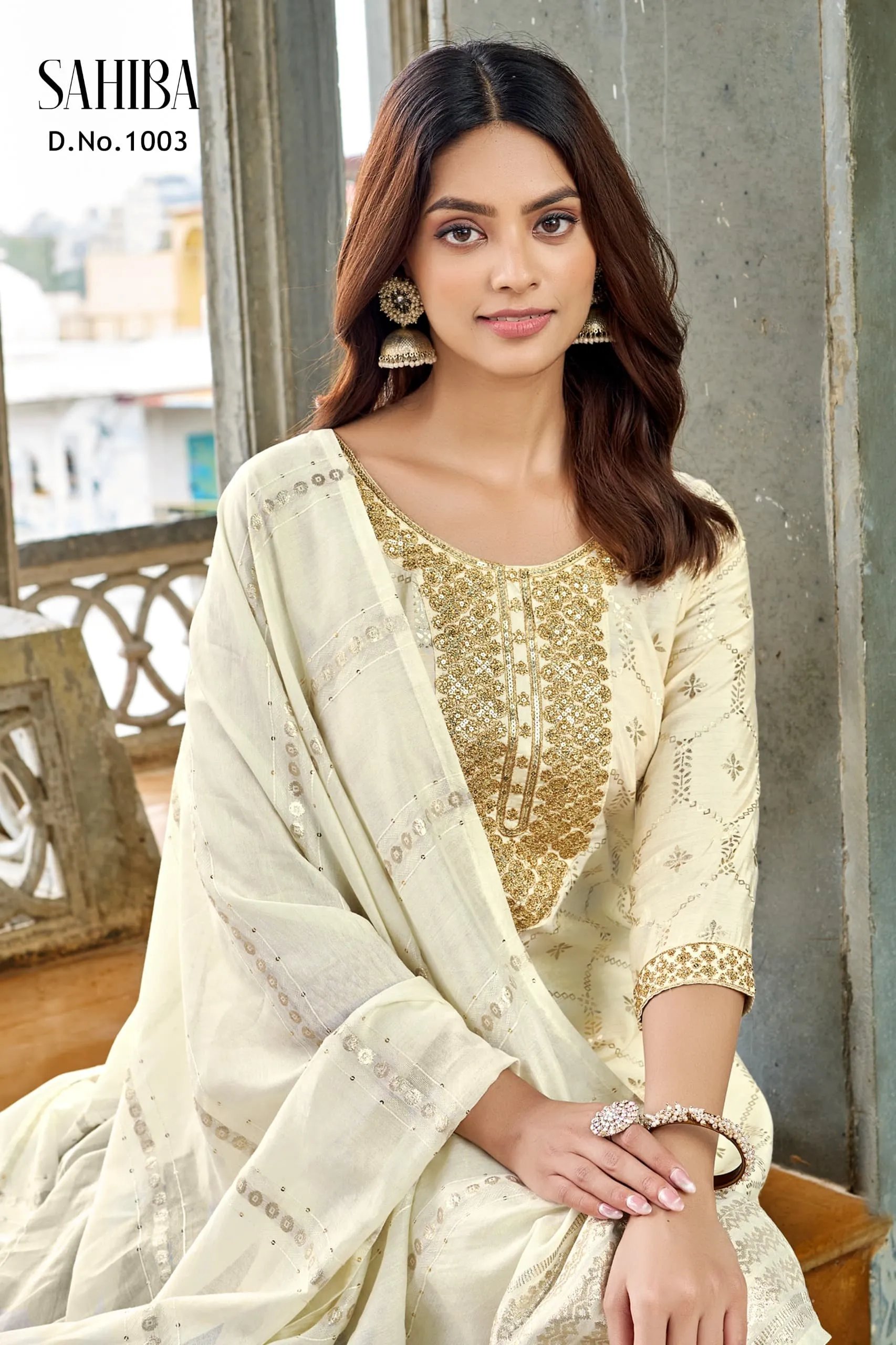 Sahiba Viscose Salwar Suit with Kurti, Pant and Dupatta in Surat