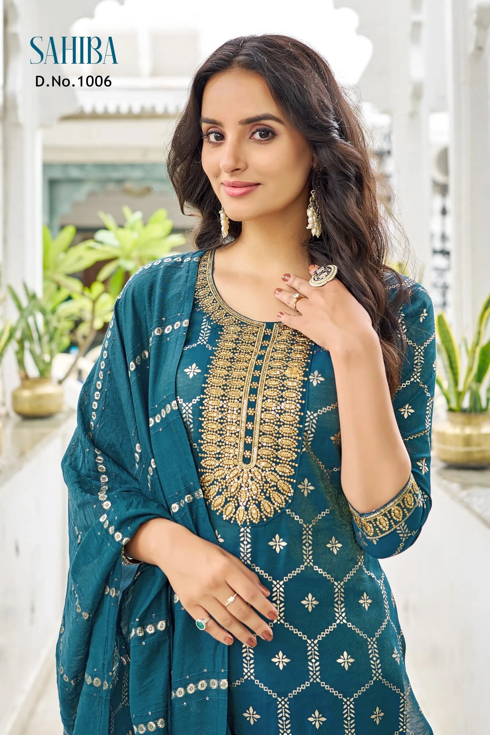 Sahiba Viscose Salwar Suit with Kurti, Pant and Dupatta in Surat