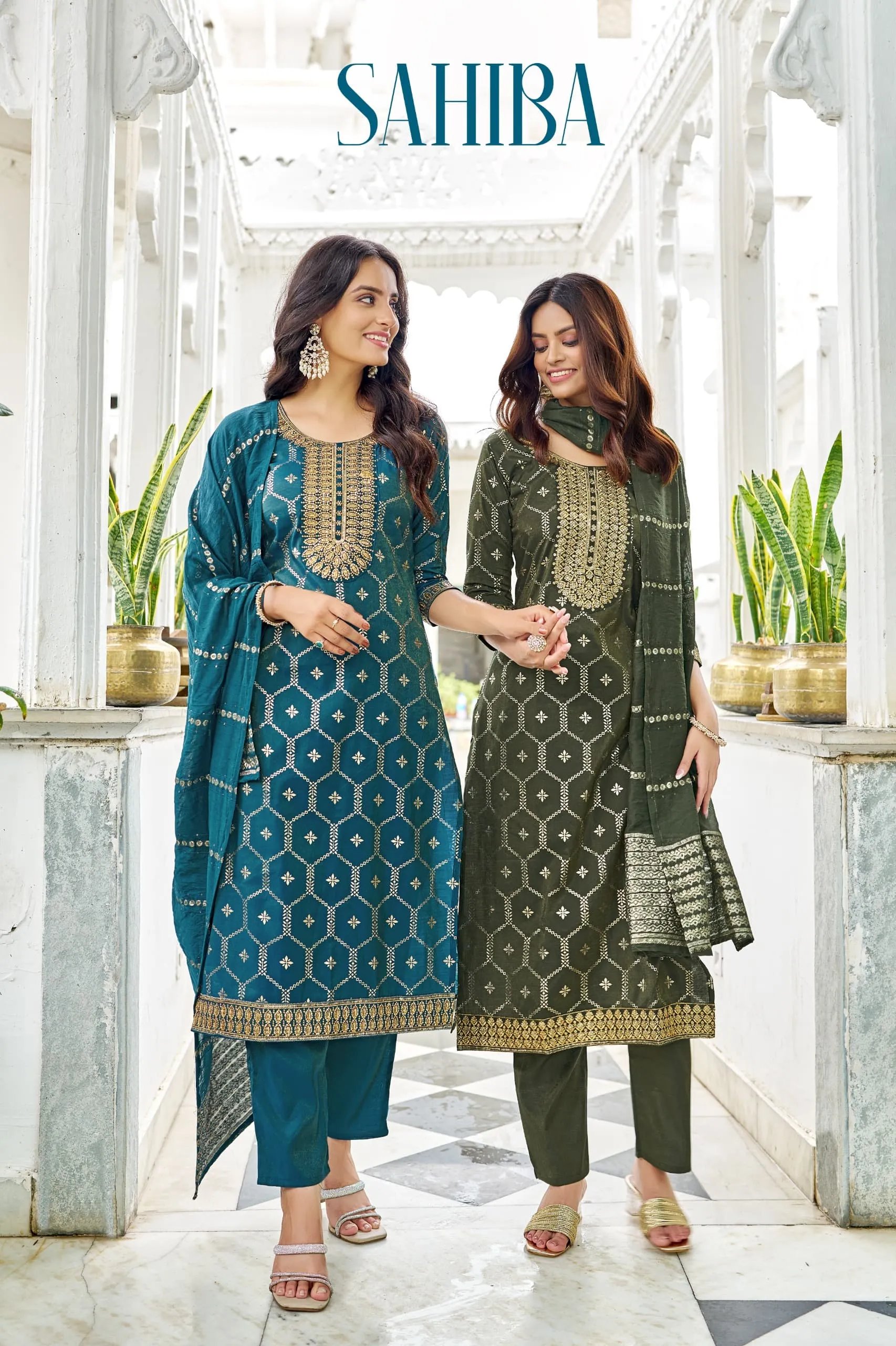 Sahiba Viscose Salwar Suit with Kurti, Pant and Dupatta in Surat