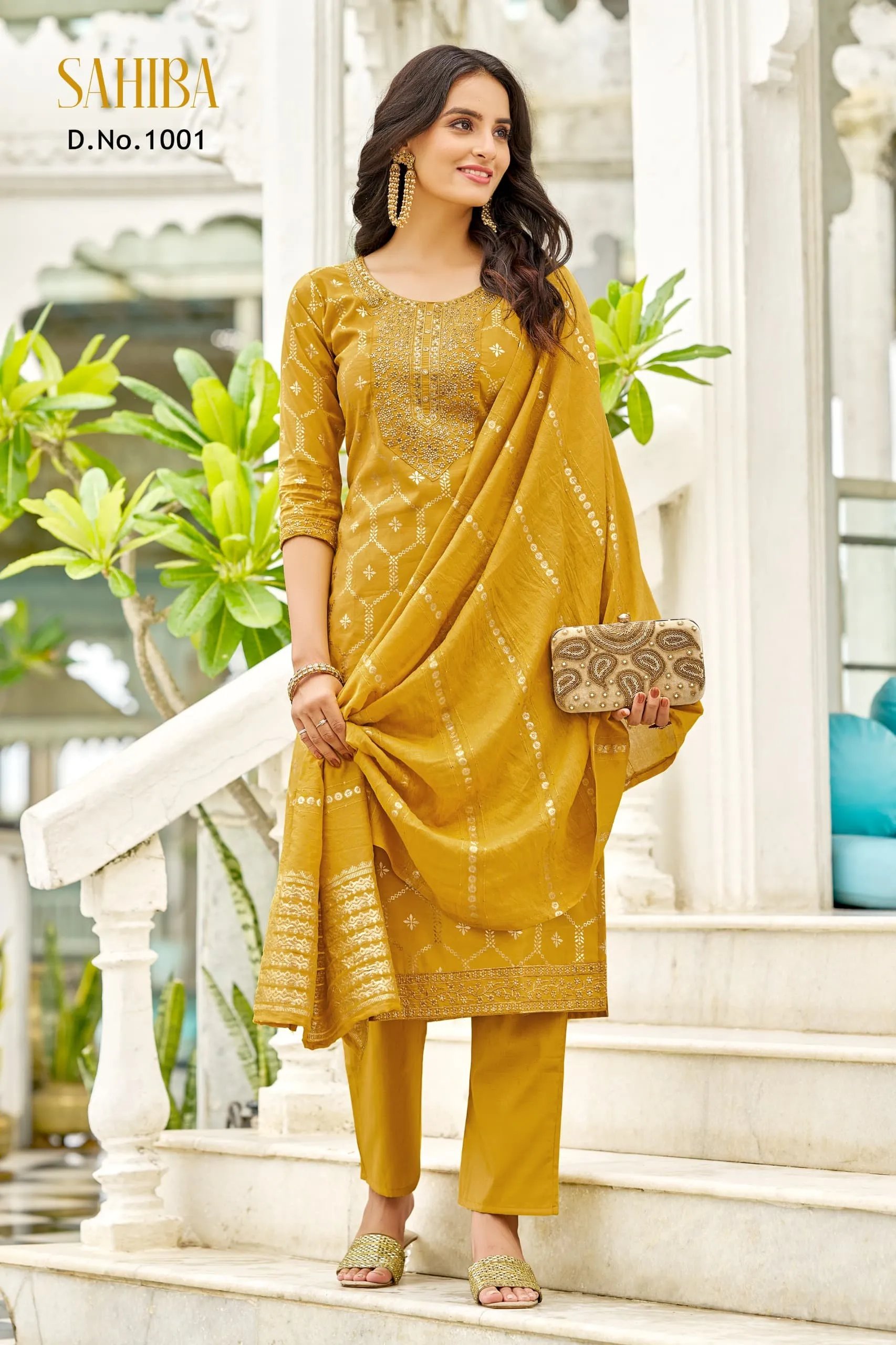 Sahiba Viscose Salwar Suit with Kurti, Pant and Dupatta in Surat
