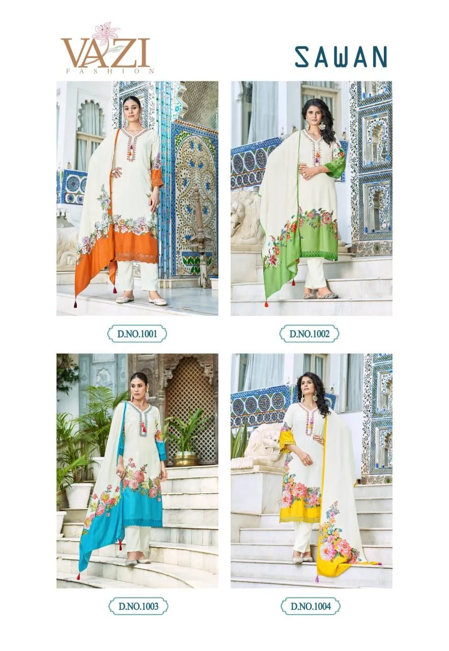 Luxury Festival Salwar Suit with Aari Handwork in Viscose Muslin in Surat