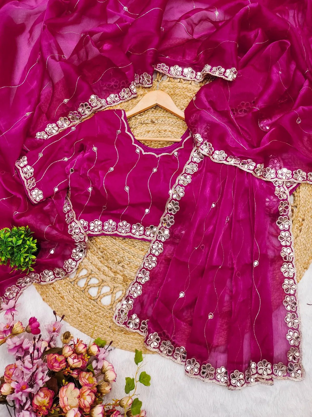 Soft Burberry Silk Party Wear Saree in Surat