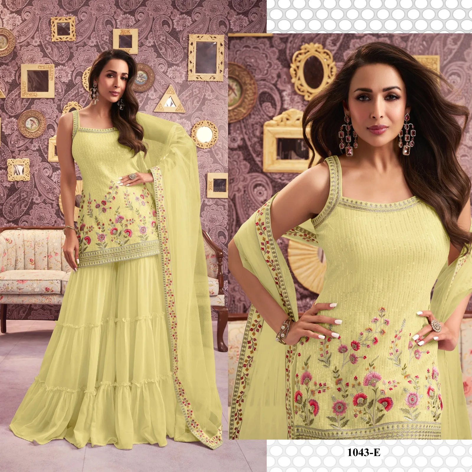 Silk Semi-Stitched Wedding Dress Material with Embroidery in Surat