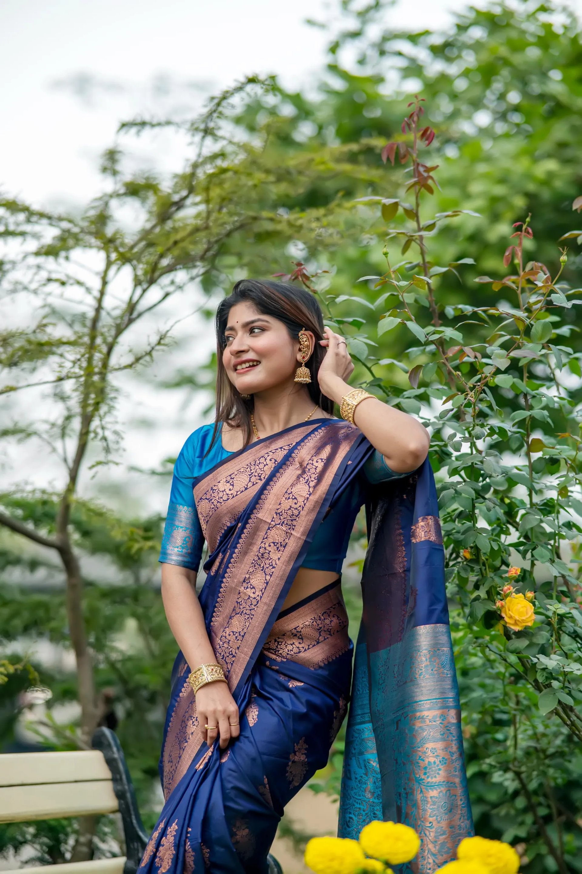 Premium Soft Banarasi Katan Silk Saree with Zari Weaving in Surat