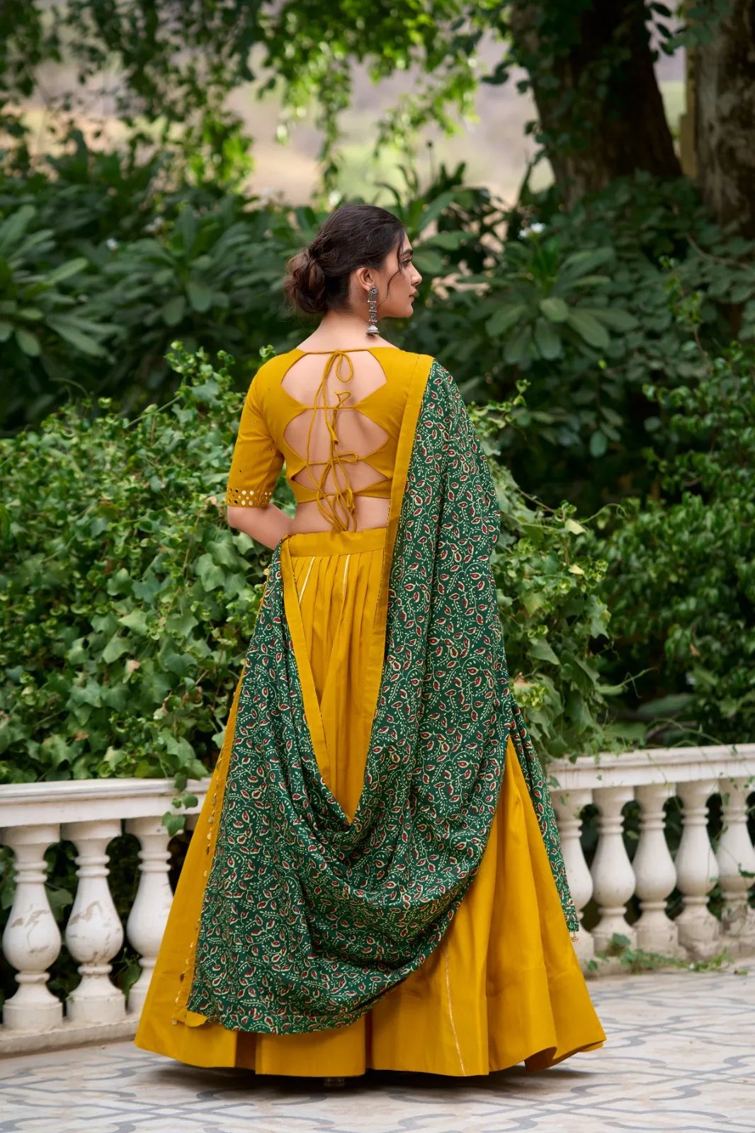 Navratri Pure Cotton Lehenga Choli with Gota Patti & Mirror Work in Surat