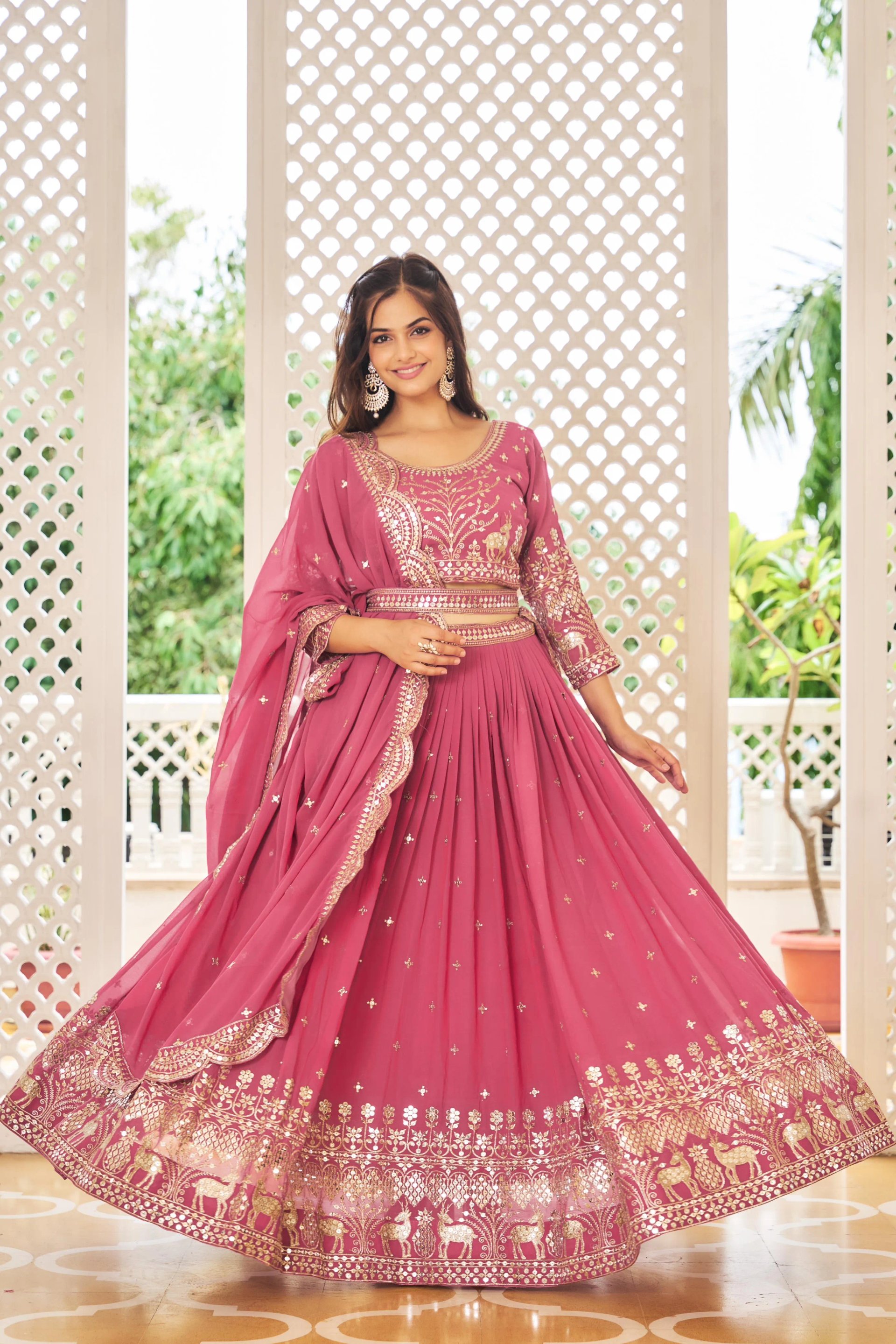 Heavy Fox Georgette Lehenga Choli with Sequence Embroidery in Surat