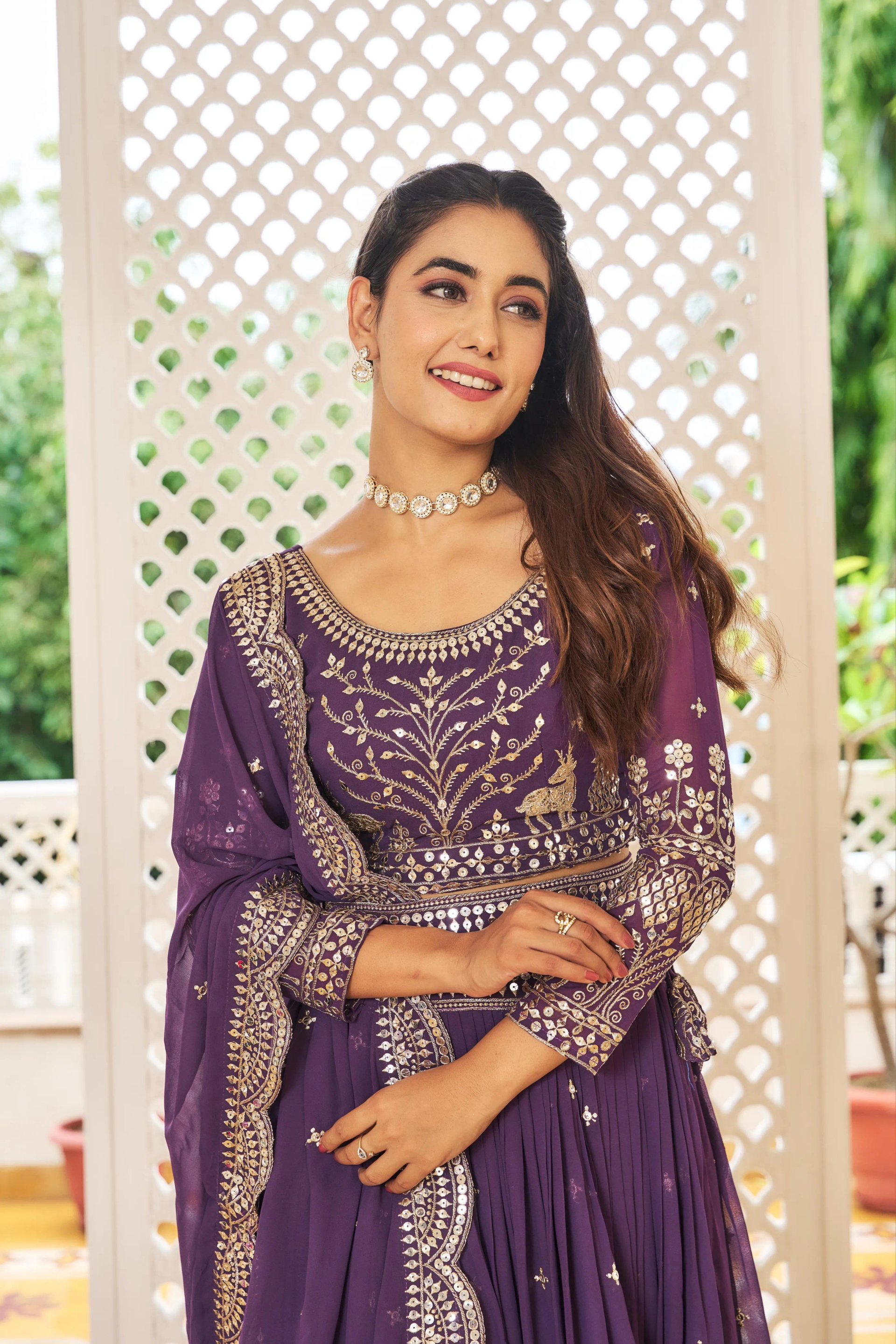 Heavy Fox Georgette Lehenga Choli with Sequence Embroidery in Surat