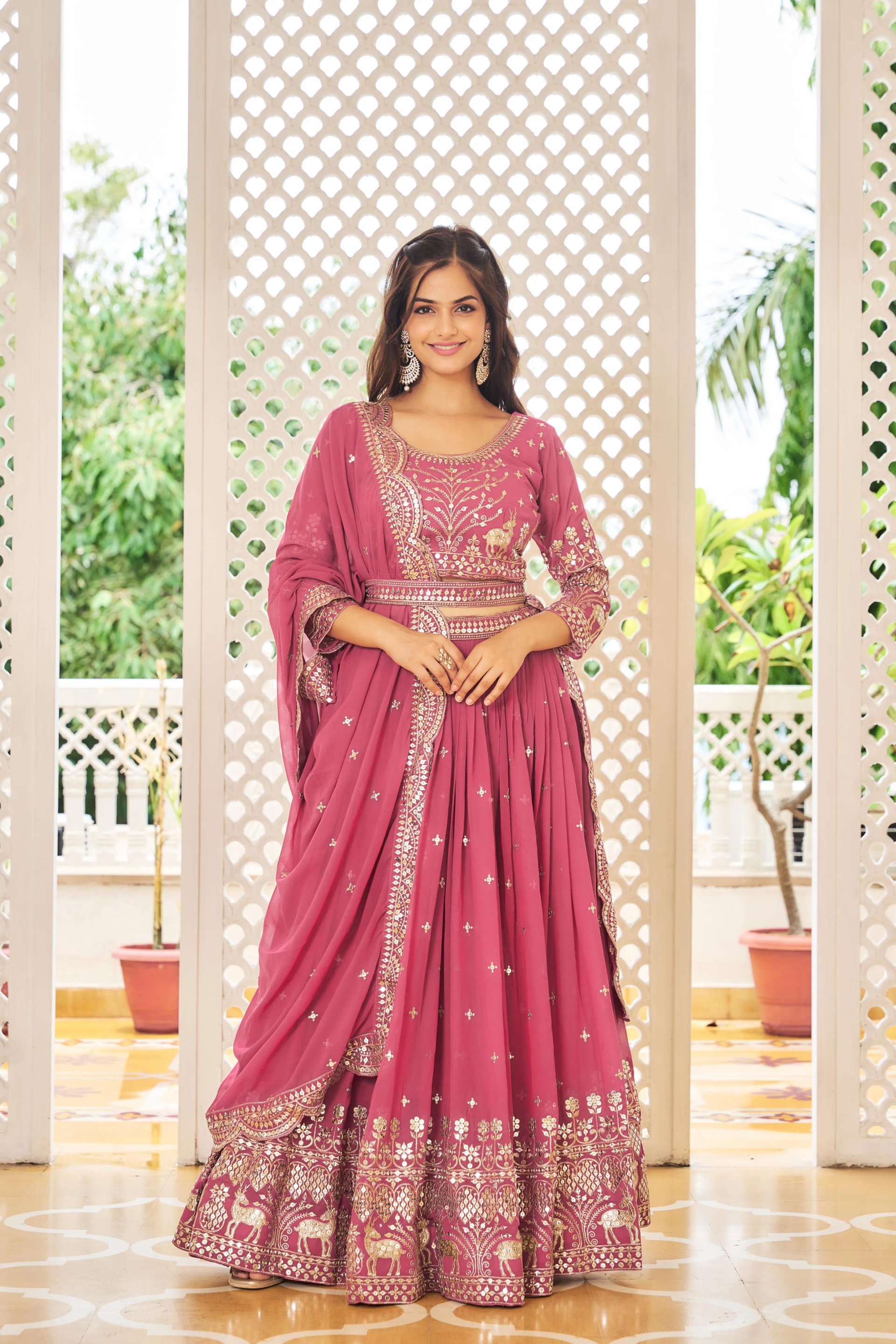 Heavy Fox Georgette Lehenga Choli with Sequence Embroidery in Surat